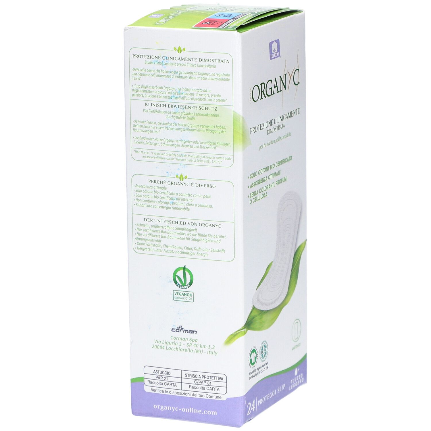 ORGANYC Protèges slip coton bio Vrac