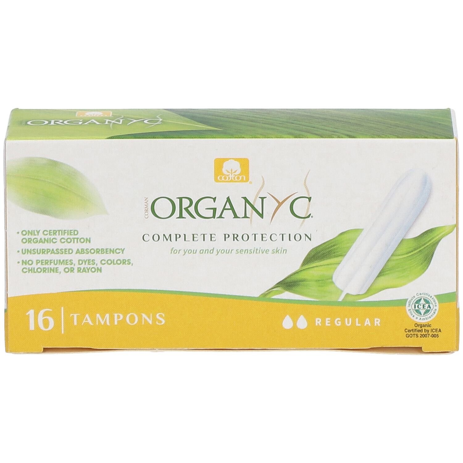 ORGANYC Tampons Regular sans applicateur