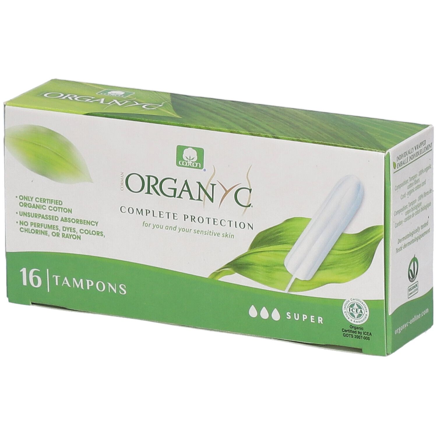 ORGANYC Tampons Super sans applicateur