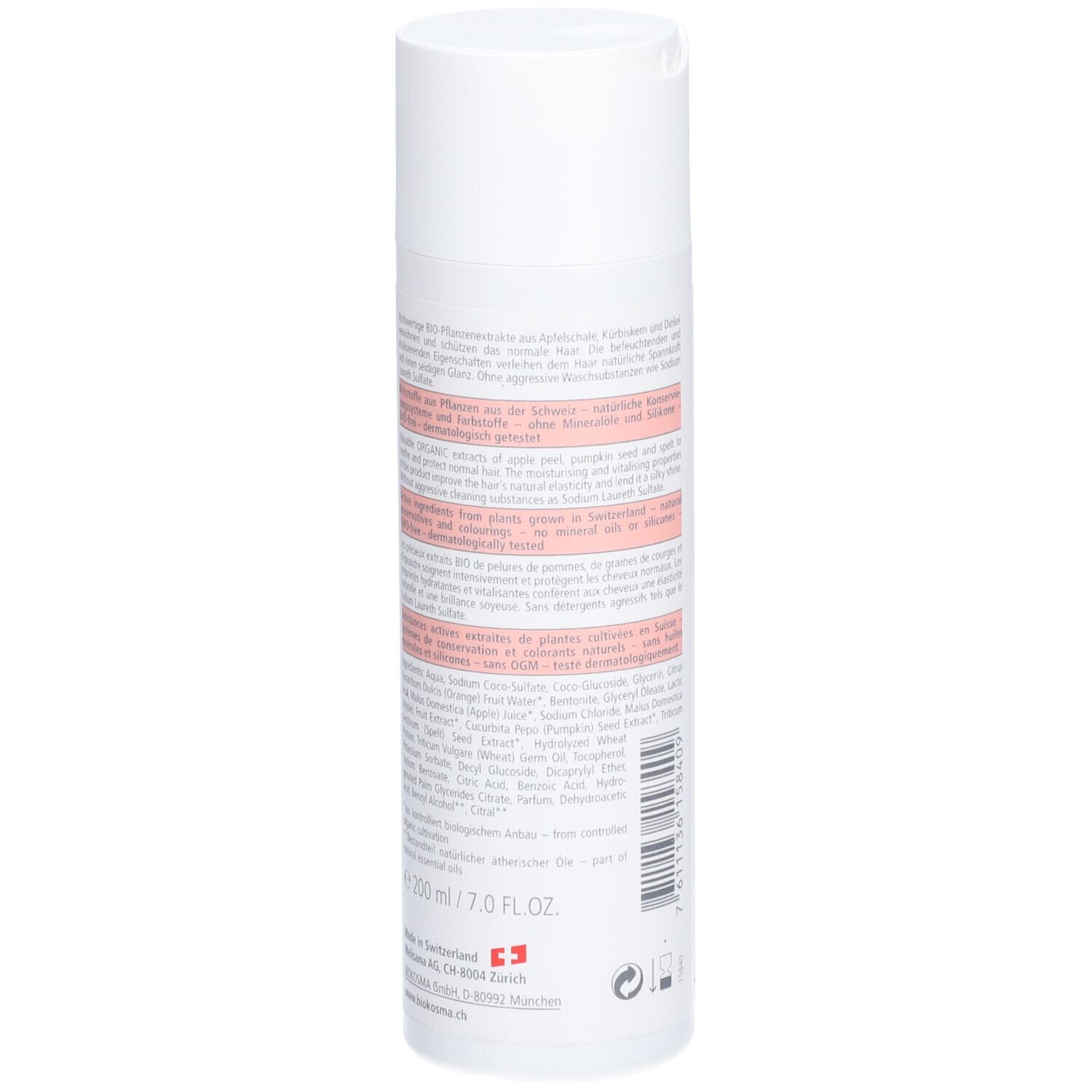 BIOKOSMA Essential Shampooing à la peau de pomme bio