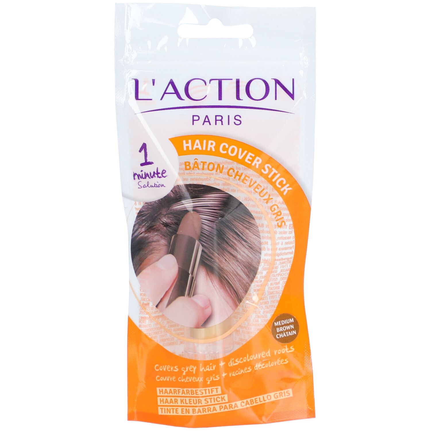 L'ACTION Stick coloration cheveux -  châtain medium