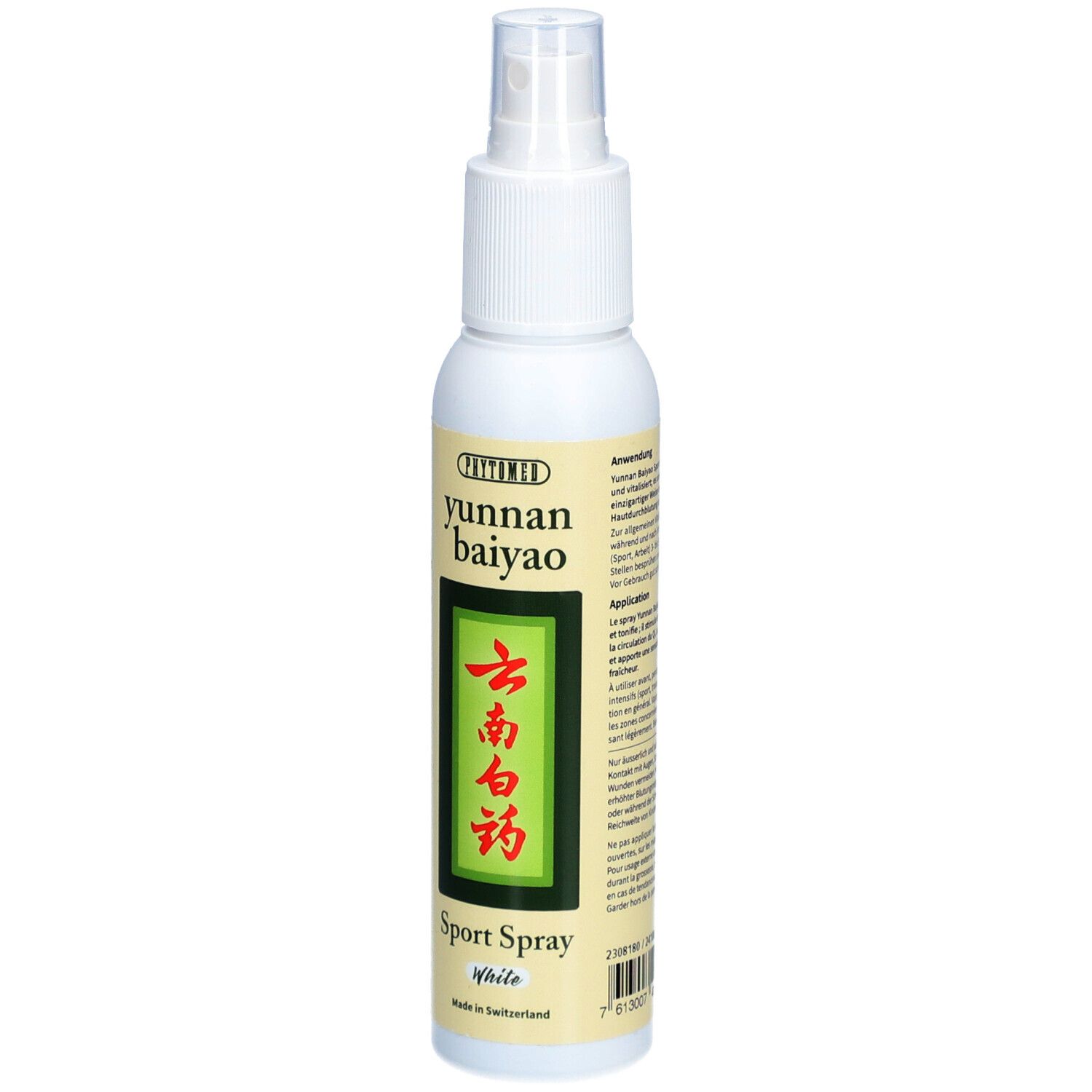 PHYTOMED Yunnan Baiyao Sport Spray Blanc 100 ml