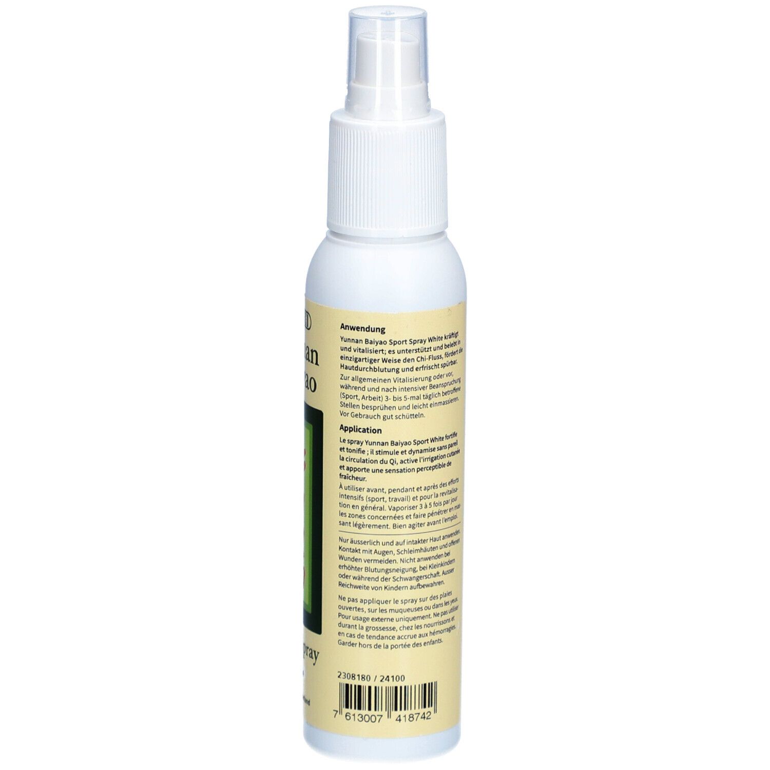 PHYTOMED Yunnan Baiyao Sport Spray Blanc 100 ml