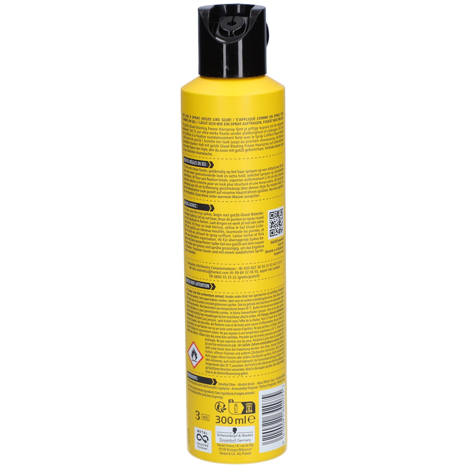GOT2B Glued Collé-Serré Spray coiffant fixant