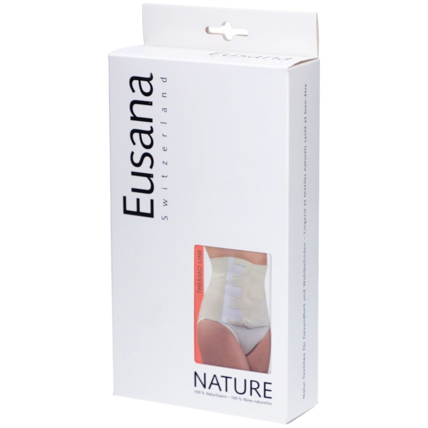EUSANA Ceinture rénale Thermo Line en laine mérinos M Ivoire