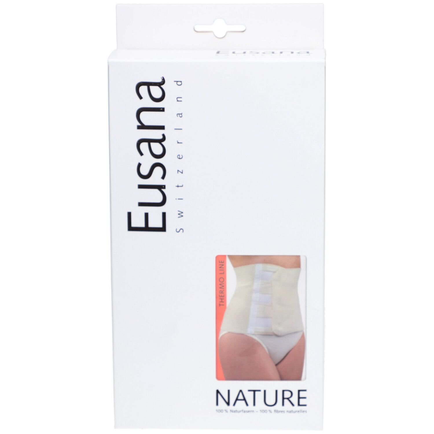 EUSANA Ceinture rénale Thermo Line en laine mérinos M Ivoire