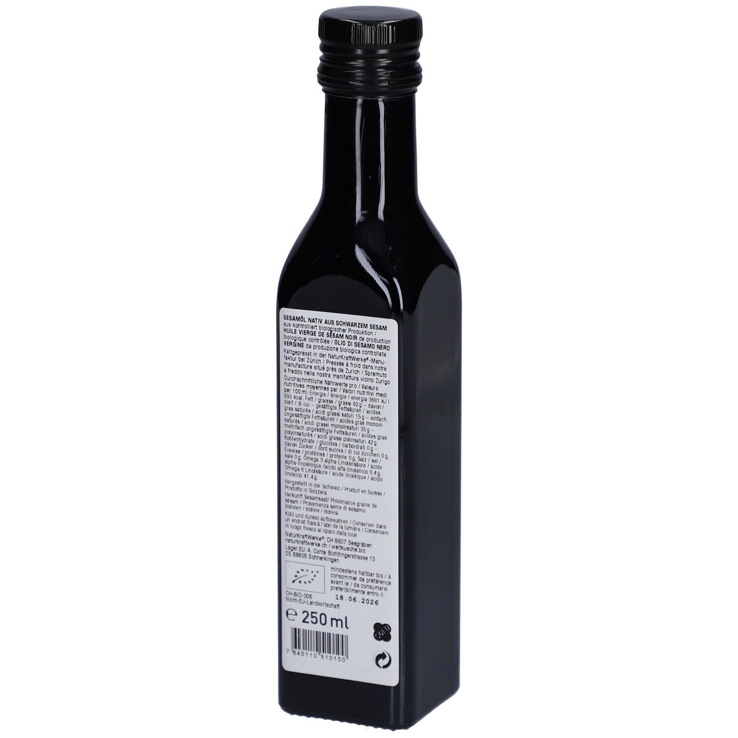 NATURKRAFTWERKE Huile de sésame noir bio