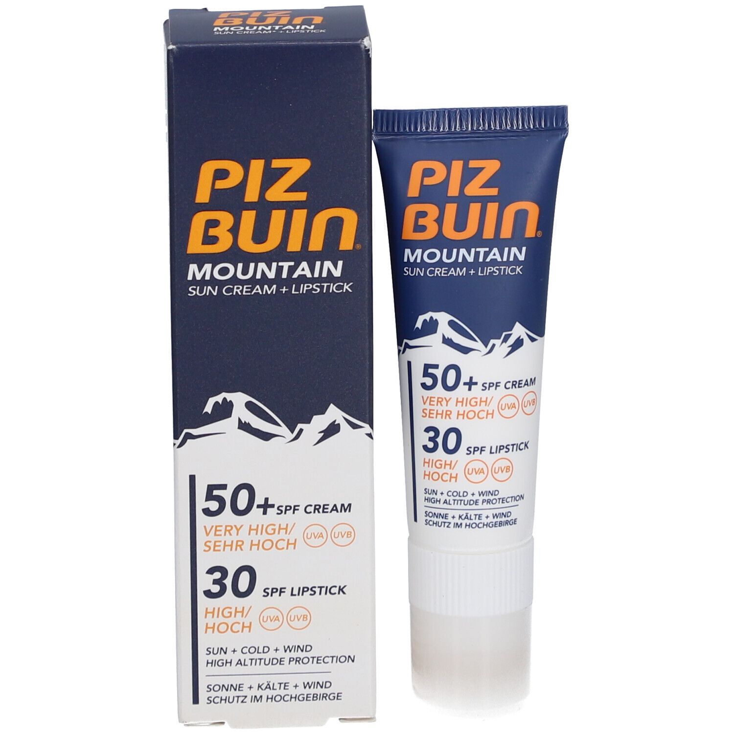 Piz Buin® ​MOUNTAIN Crème Solaire + Stick Lèvres SPF50+