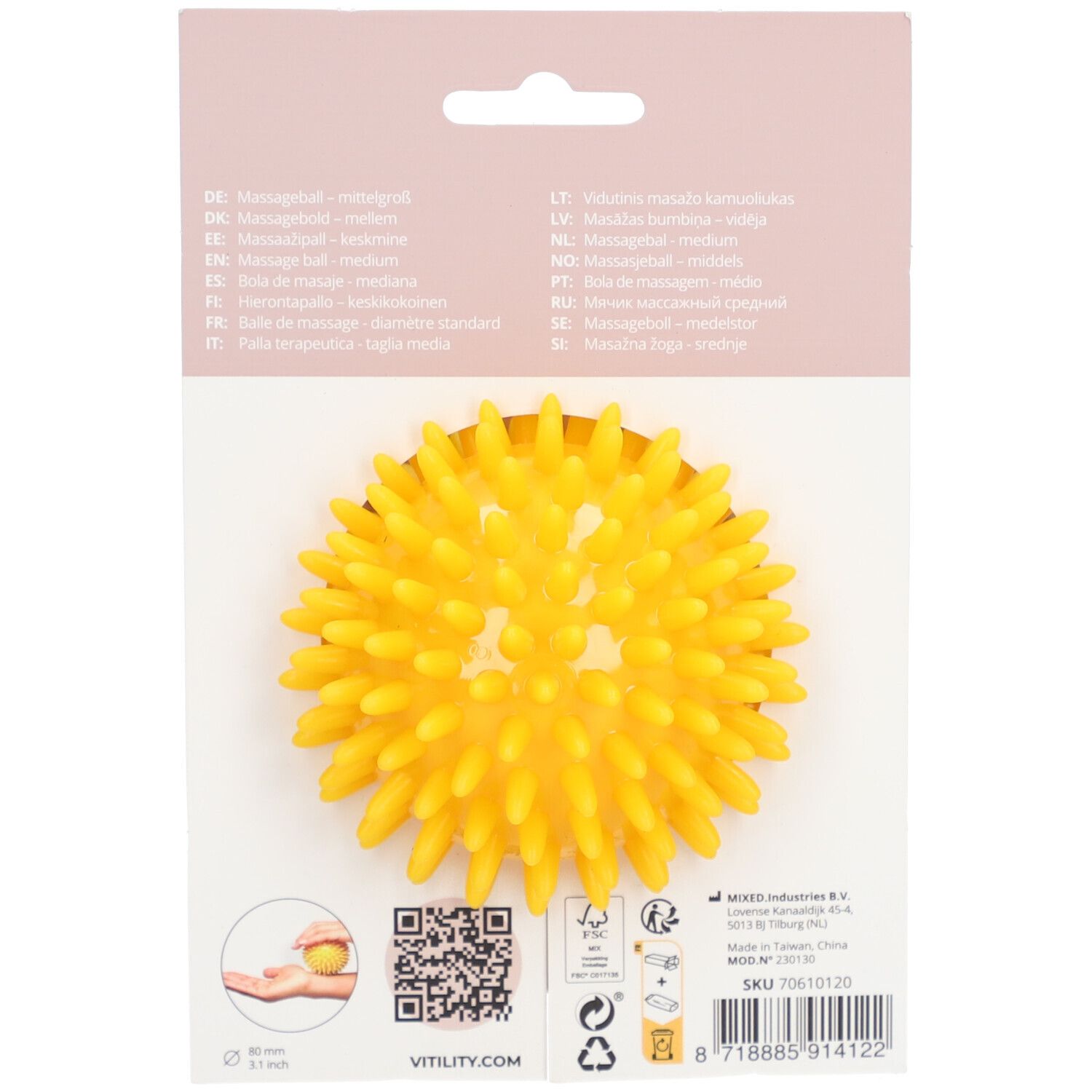 VITILITY Balle de massage 8 cm