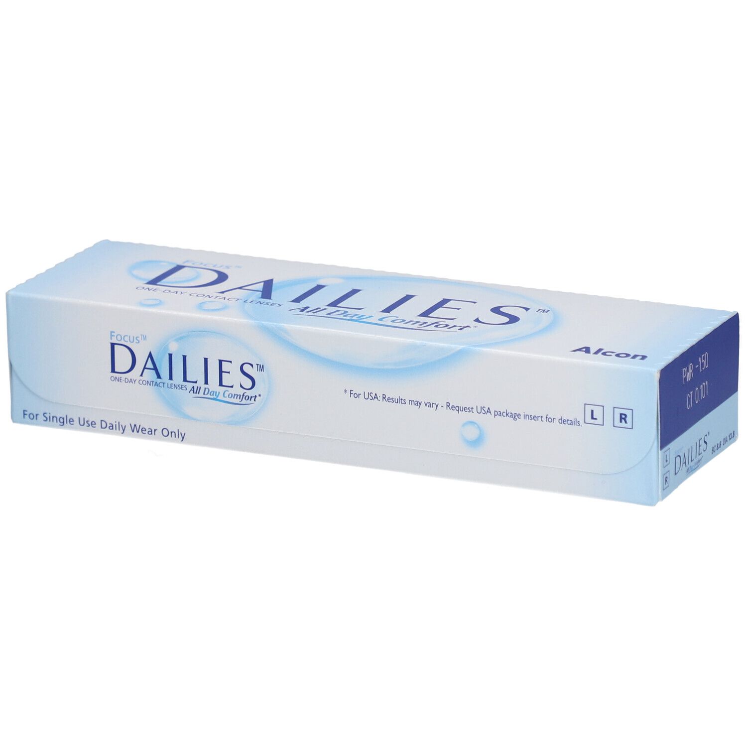 FOCUS® DAILIES® All Day Comfort - Lentilles journalières -1.50dpt