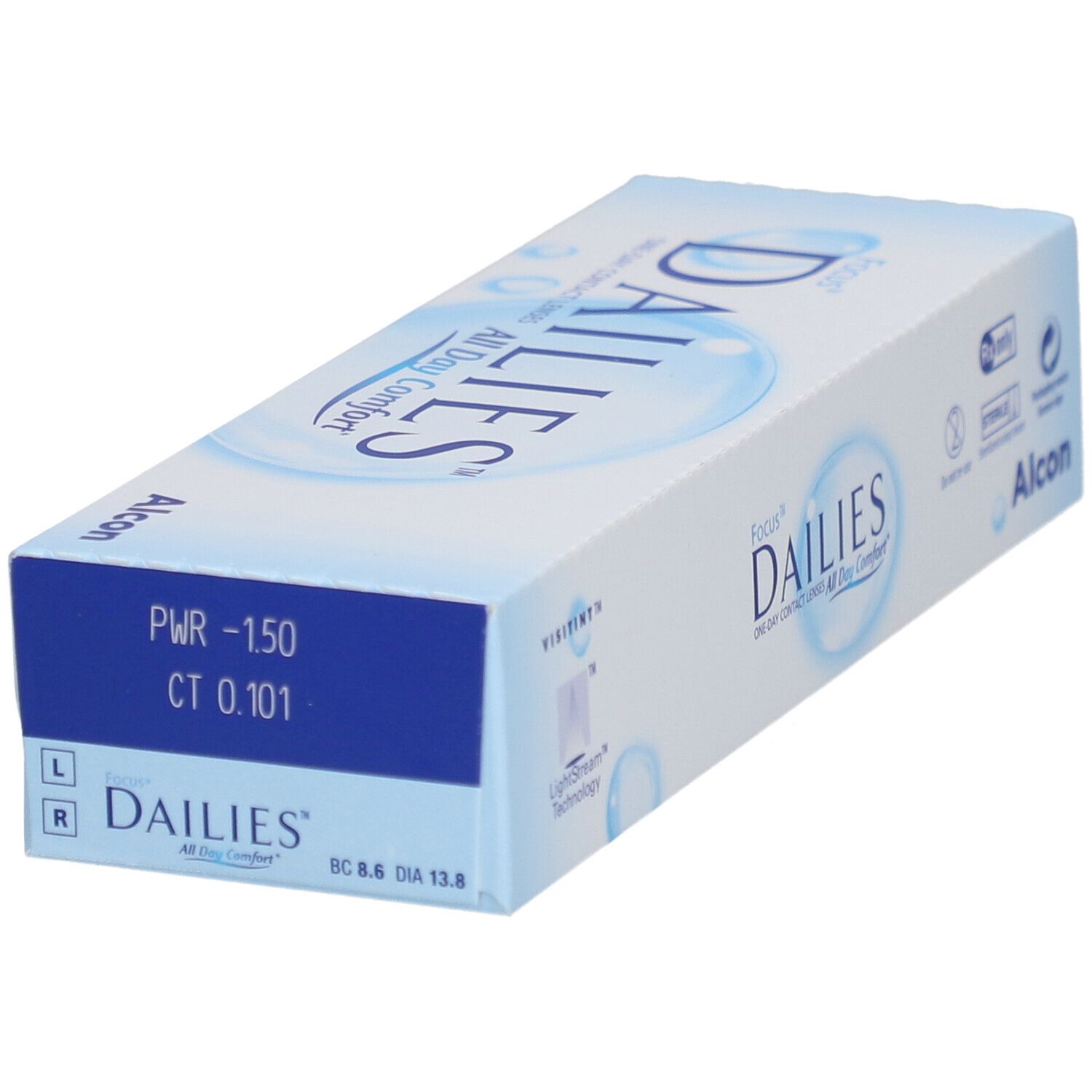 FOCUS® DAILIES® All Day Comfort - Lentilles journalières -1.50dpt