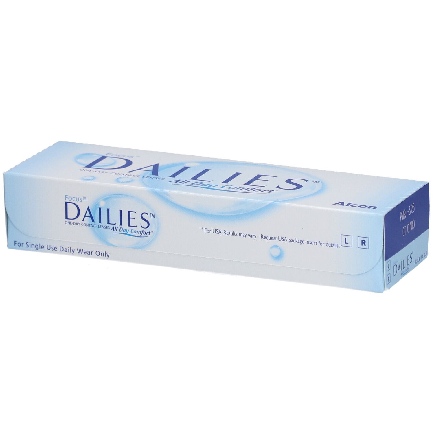 FOCUS® DAILIES® All Day Comfort - Lentilles journalières -3.25dpt