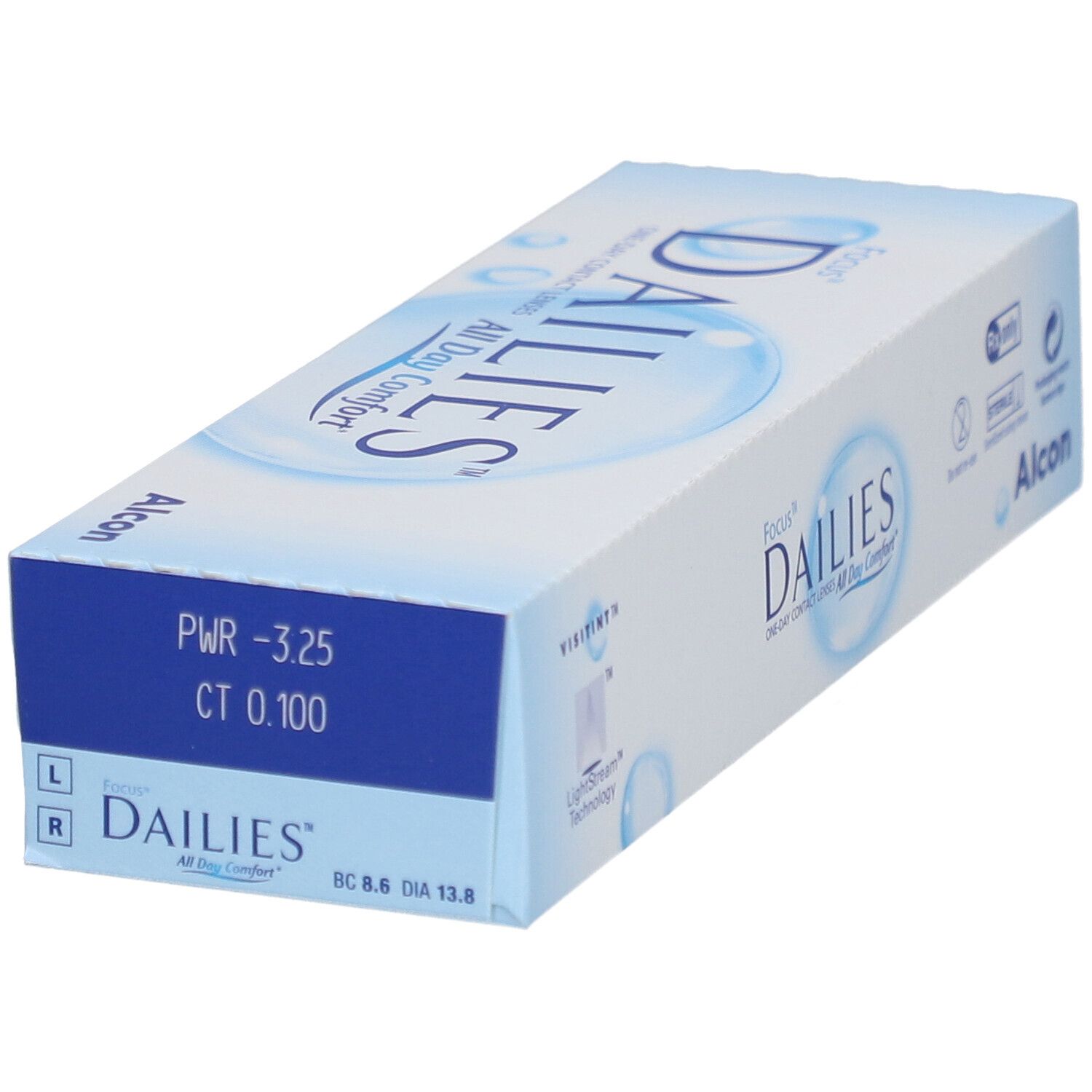 FOCUS® DAILIES® All Day Comfort - Lentilles journalières -3.25dpt
