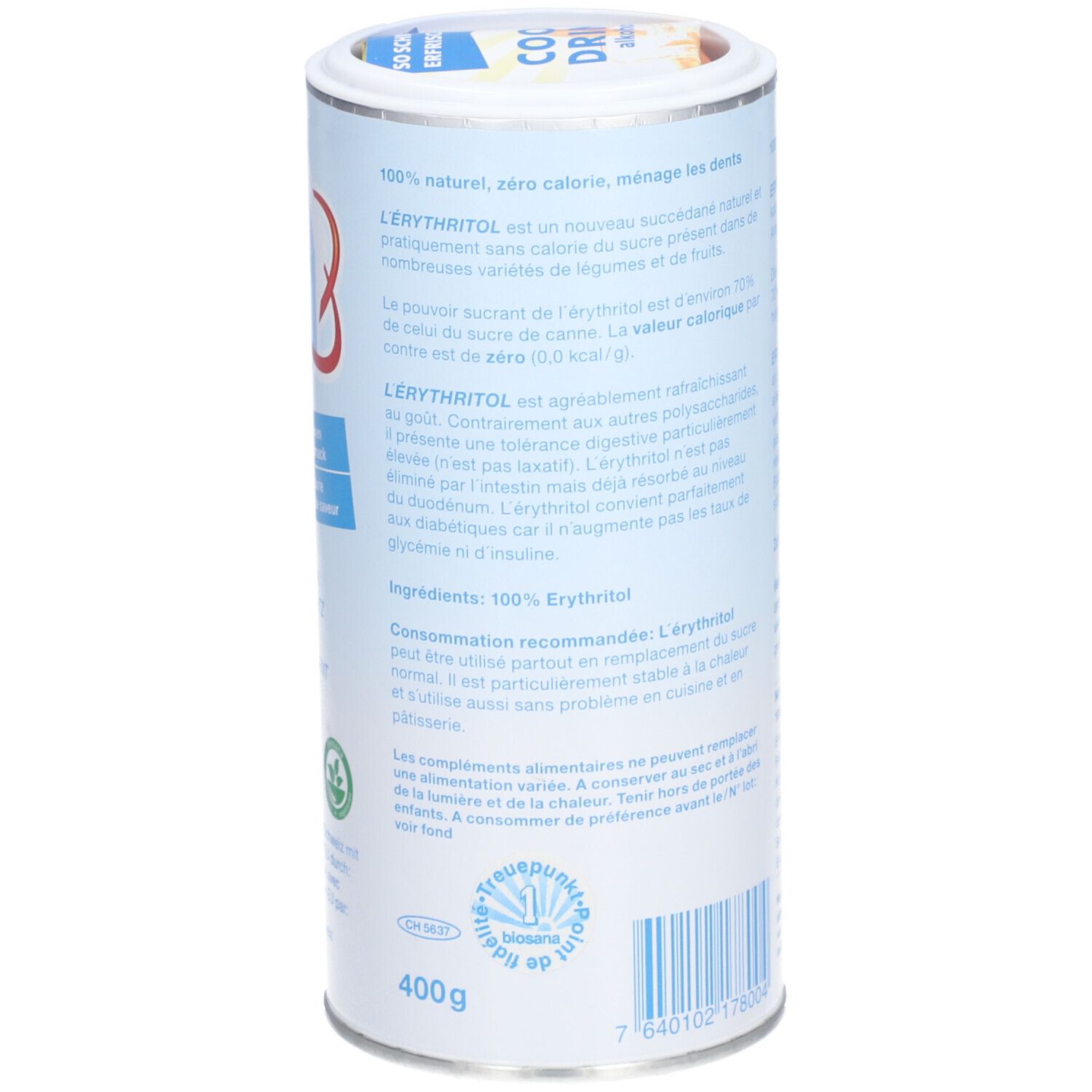 BIOSANA Erythrit Sucre de remplacement naturel