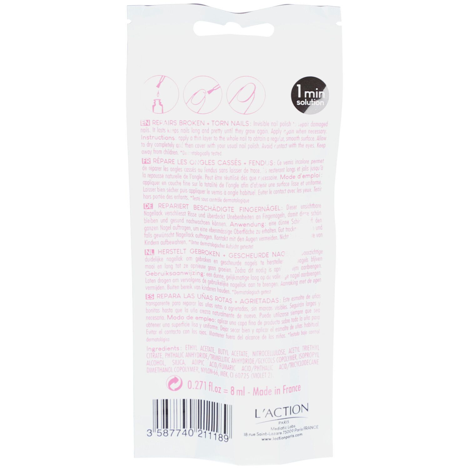 L'ACTION Quick Fix - Réparateur ongles cassés