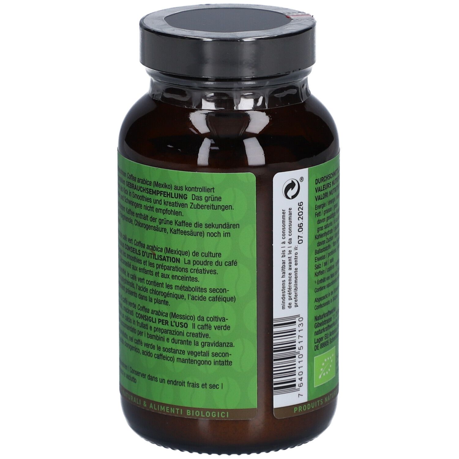 NATURKRAFTWERKE Café vert en poudre bio