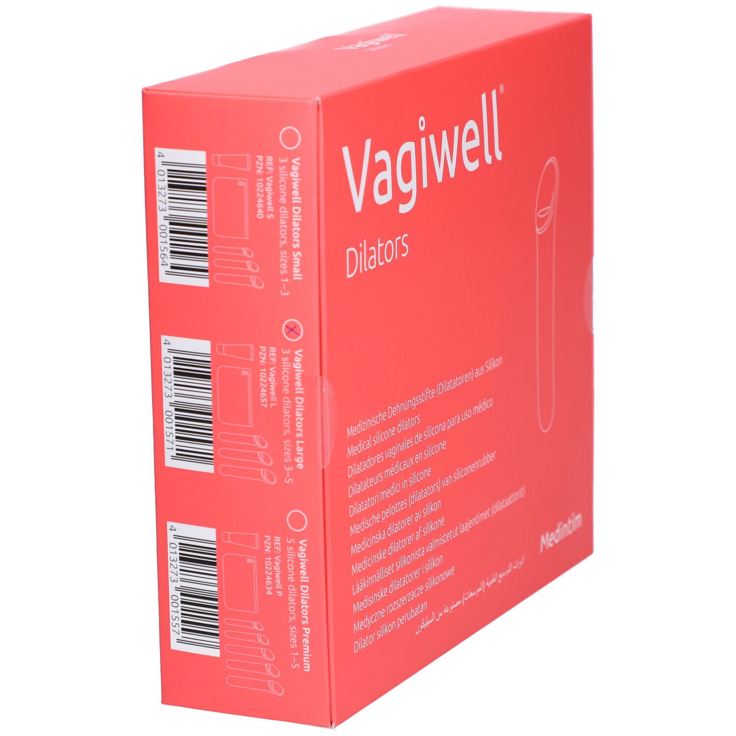 Vagiwell Set de dilatateurs en silicone tailles 3 à 5