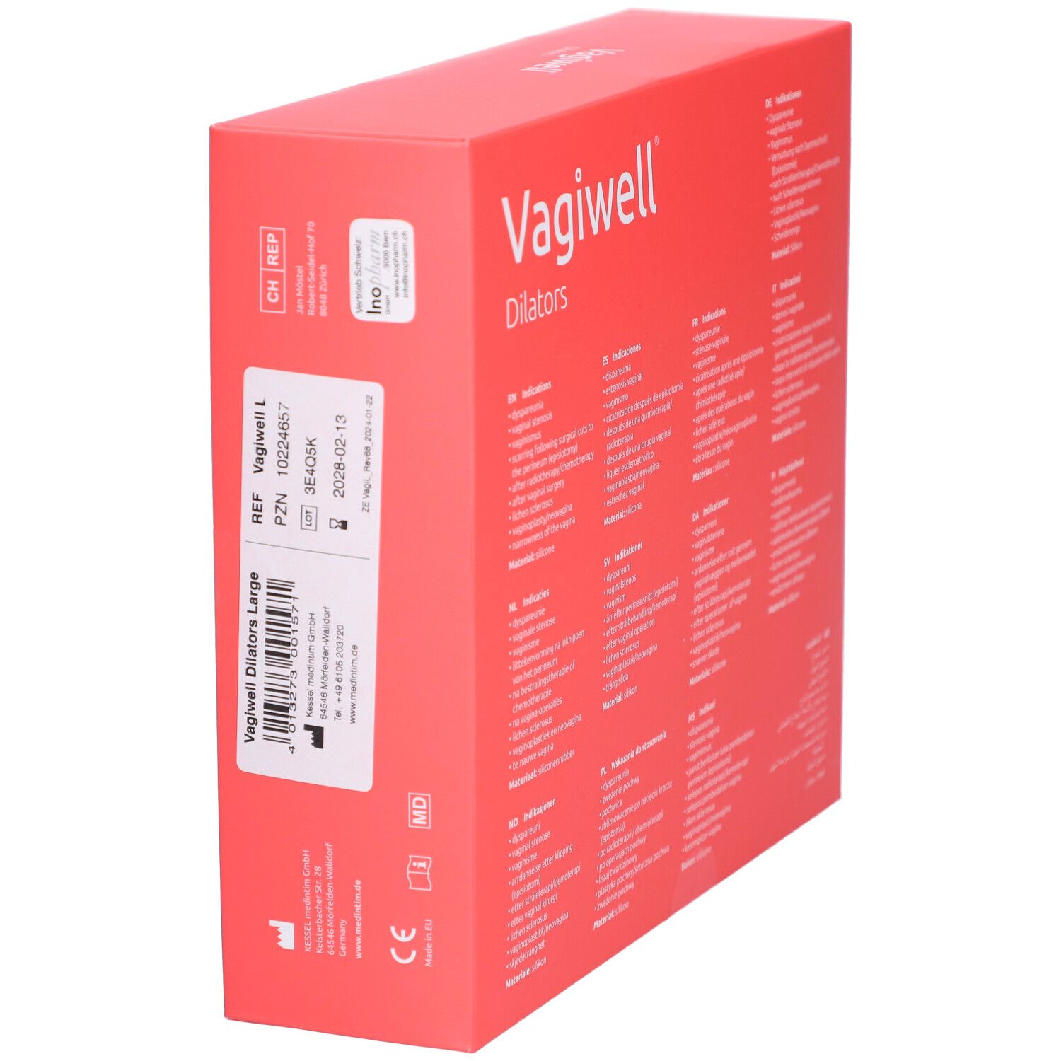 Vagiwell Set de dilatateurs en silicone tailles 3 à 5