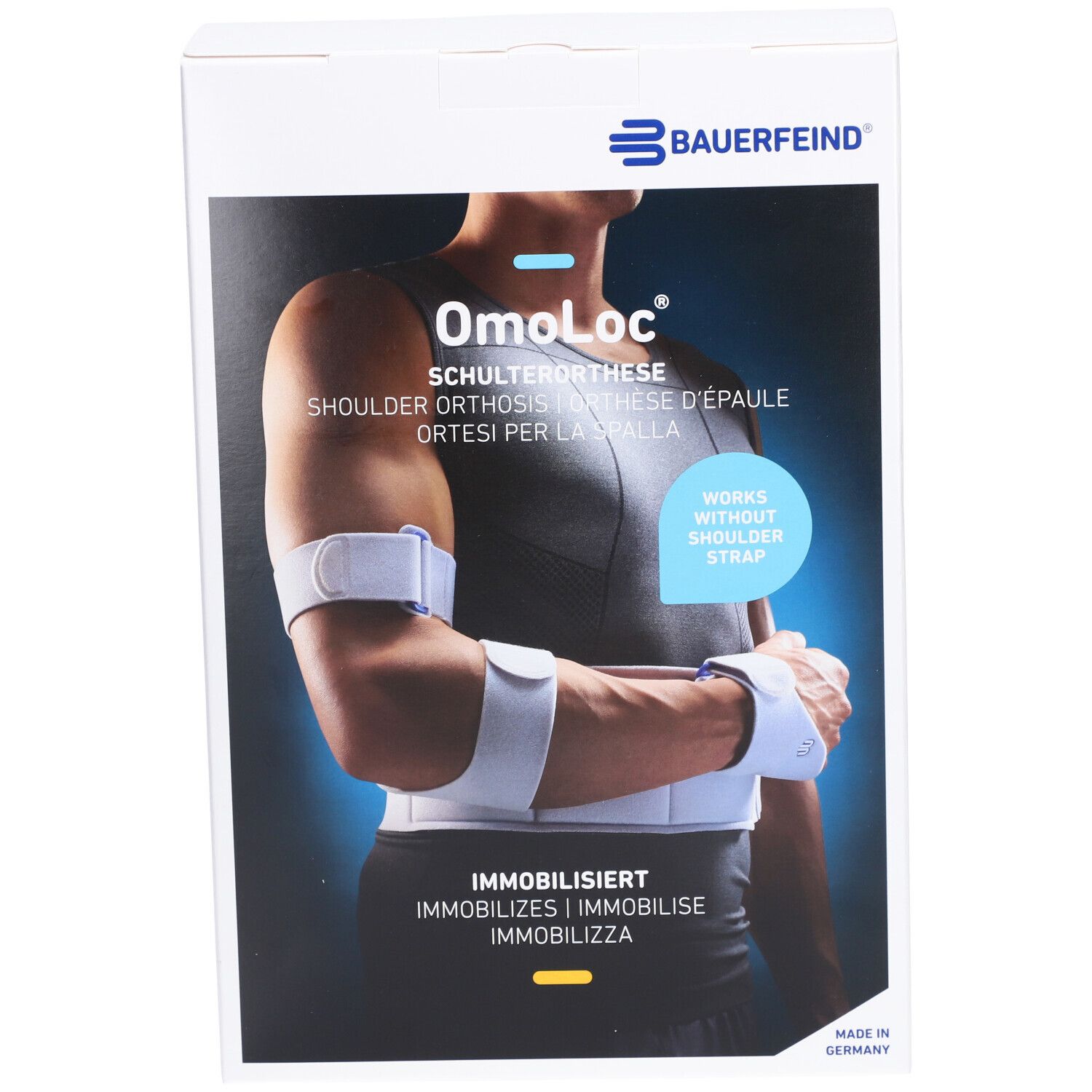 BAUERFEIND® Omoloc Orthèse d'immobilisation pour l'épaule Taille 1 droite titane