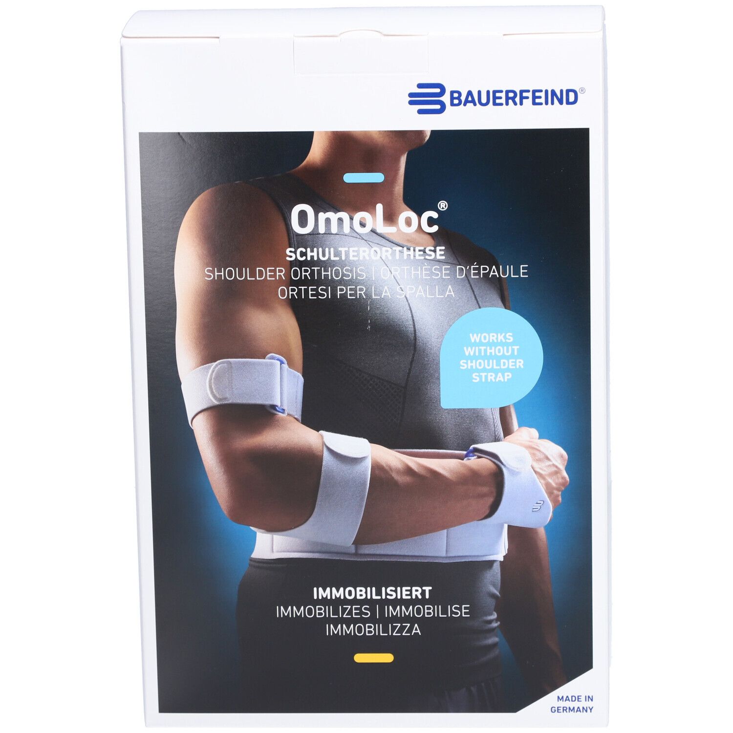 BAUERFEIND® Omoloc Orthèse d'immobilisation pour l'épaule Taille 2 gauche titane
