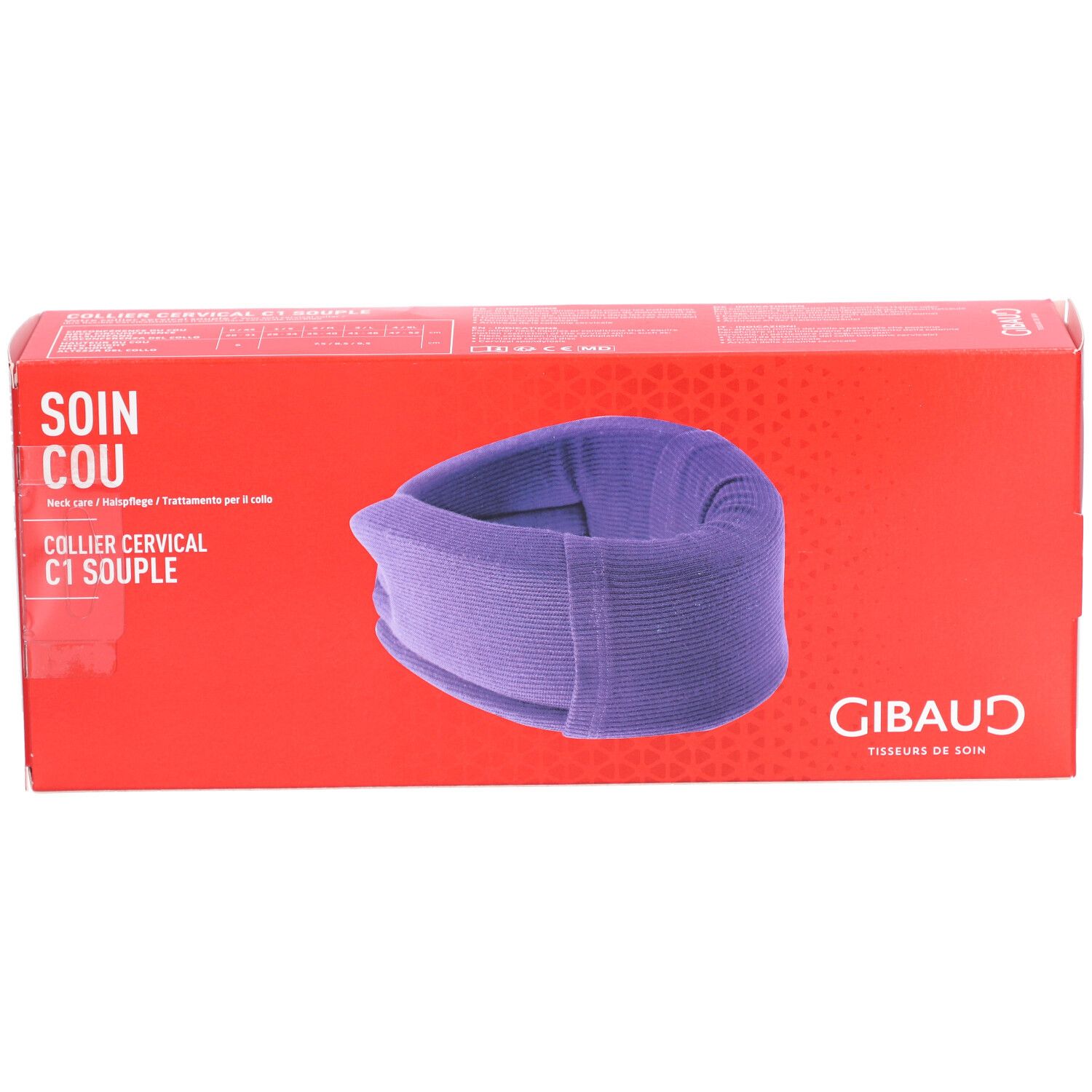 GIBAUD Collier cervical C1 doux 8.5cm Taille 2 35–40cm