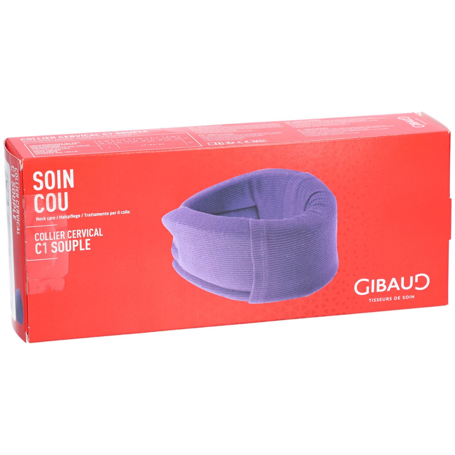 GIBAUD Collier cervical C1 doux 8.5cm Taille 2 35–40cm