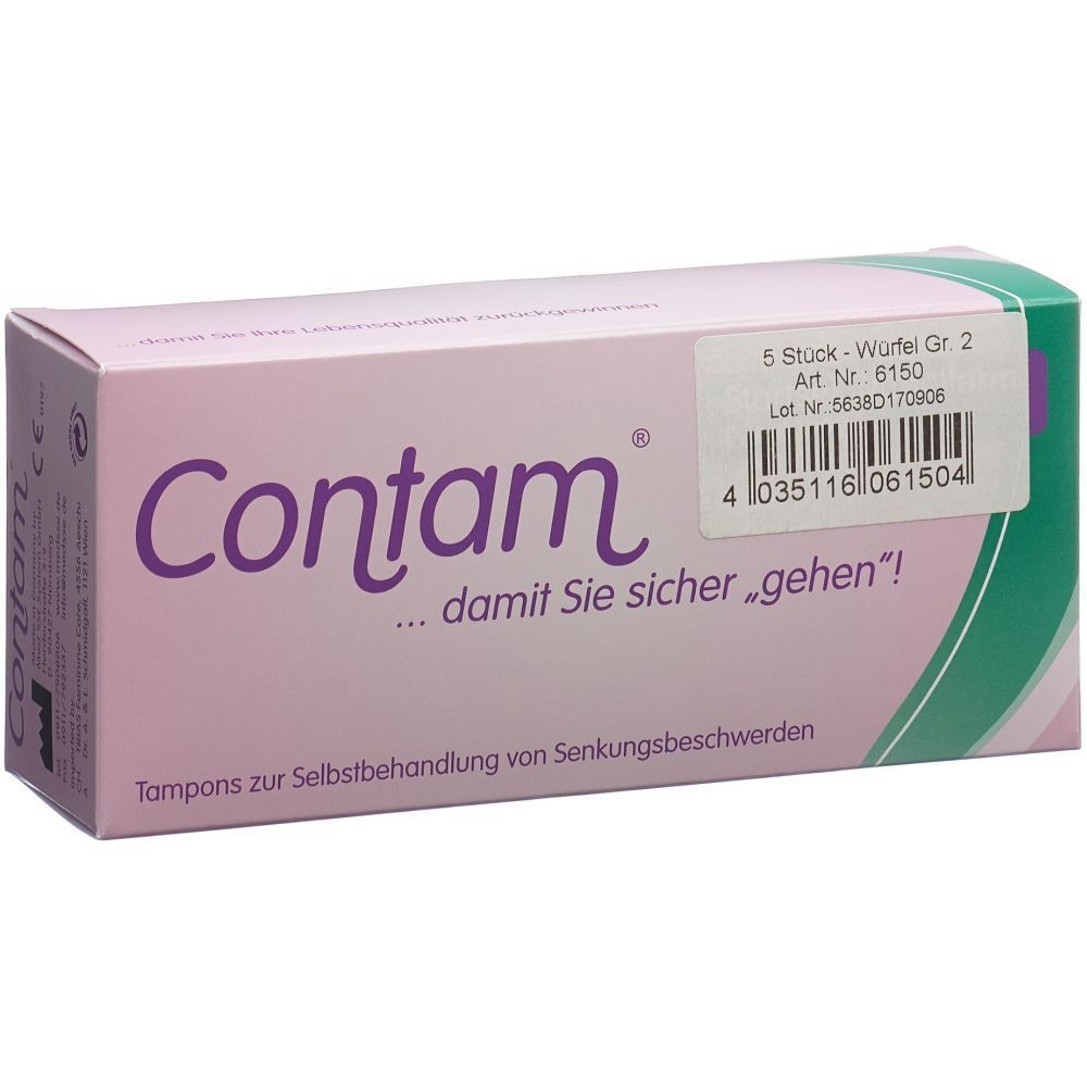 Emballage de tampons Contam pour auto-traitement.