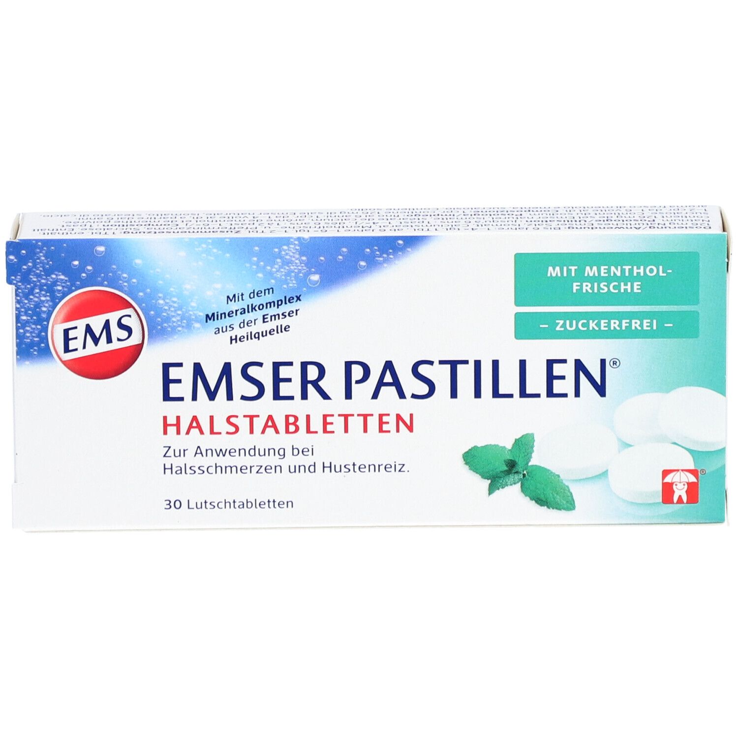 EMSER Pastilles sans sucre Fraîcheur Menthol