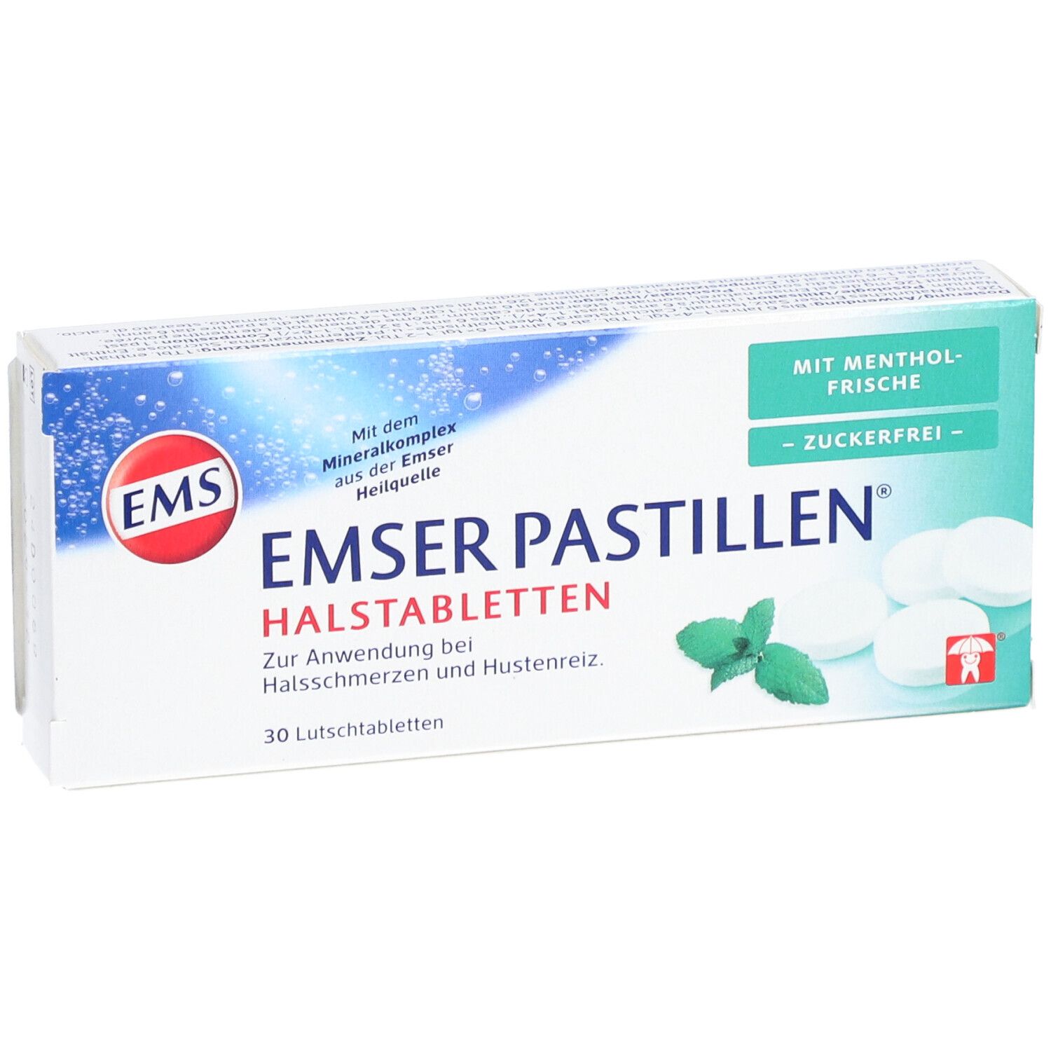 EMSER Pastilles sans sucre Fraîcheur Menthol