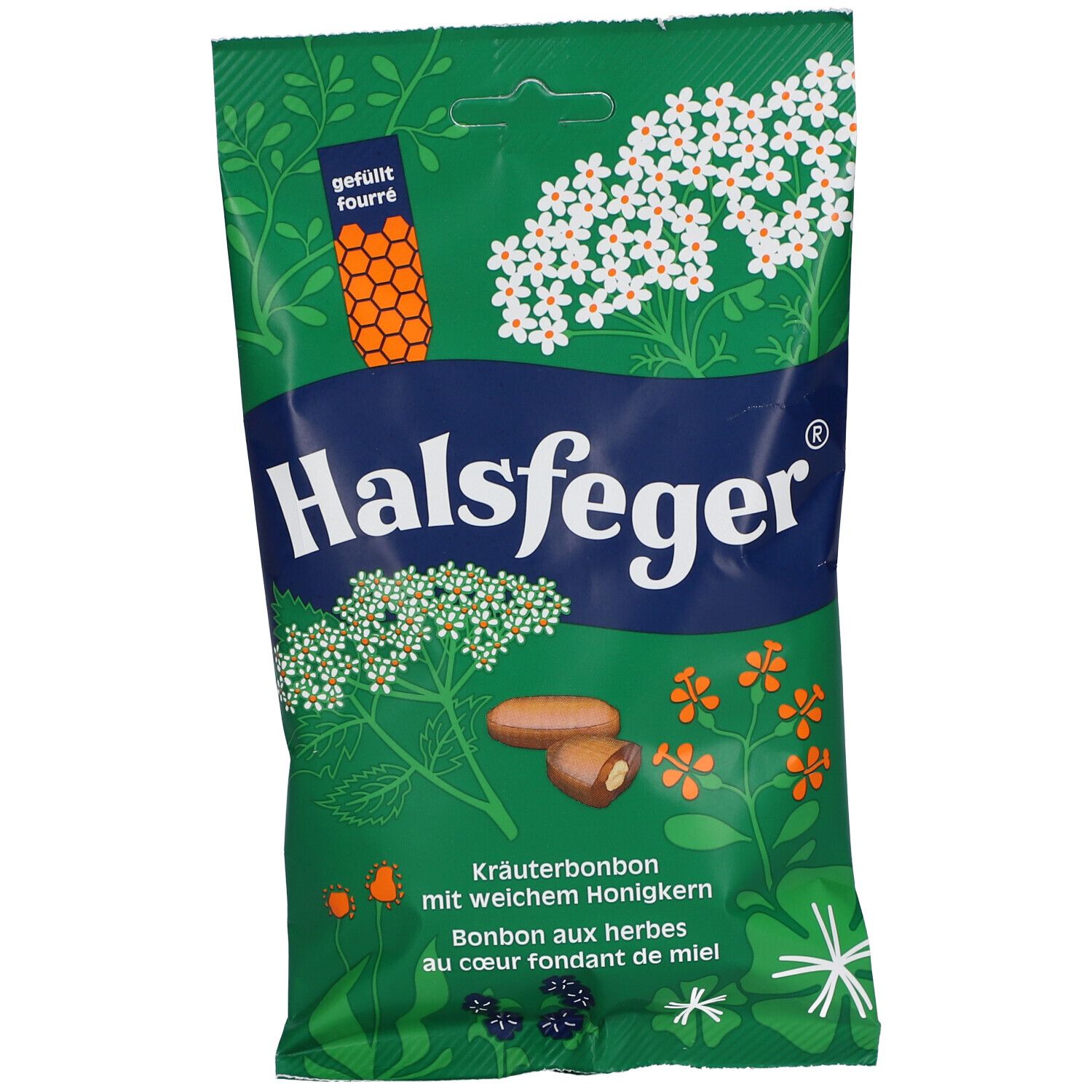 HALSFEGER® Bonbon aux herbes avec cœur de miel doux