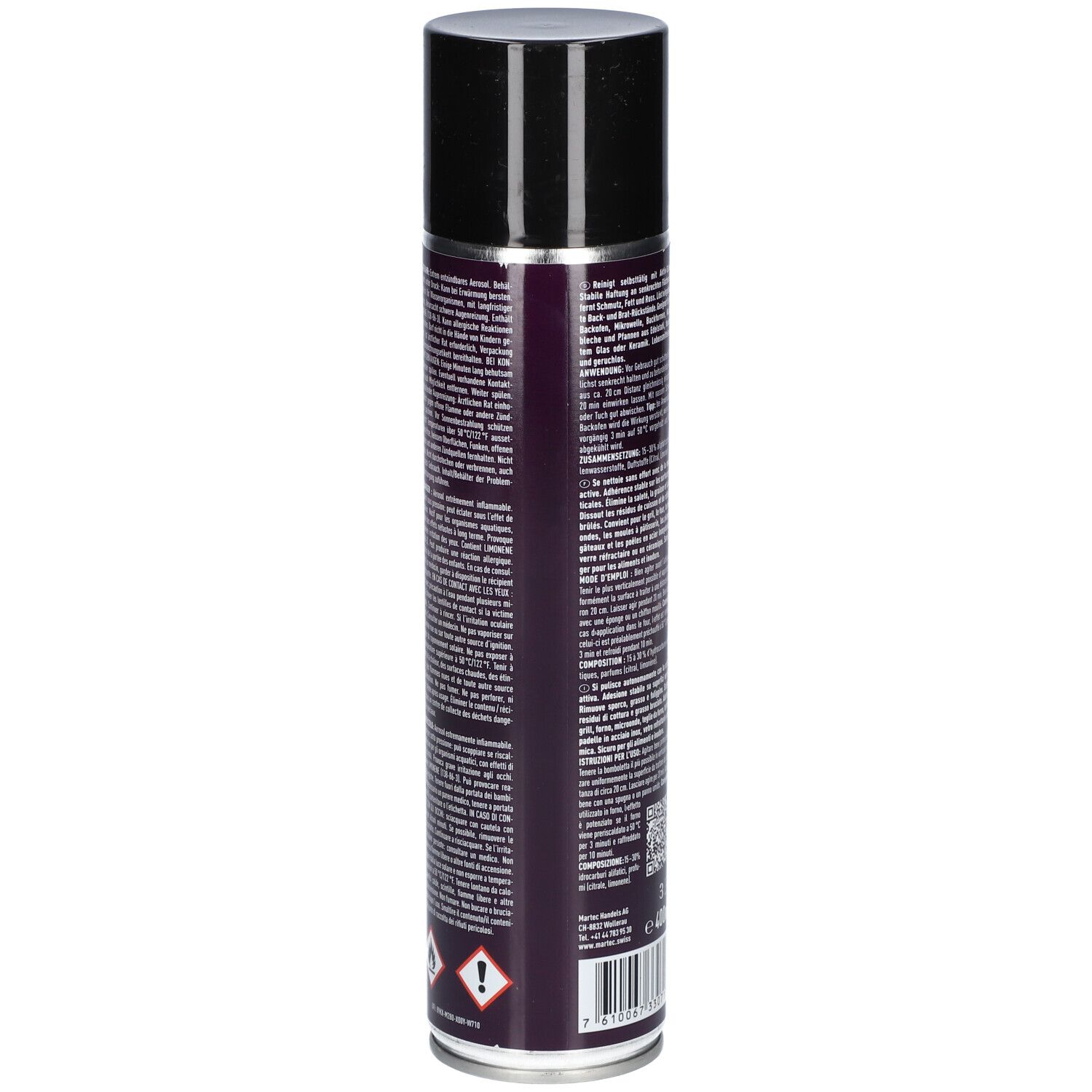 MARTEC Power Spray aérosol pour grill et four