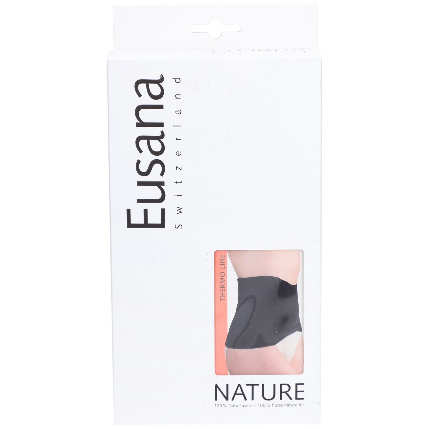 EUSANA Ceinture lombaire anatomique soie/laine taille M noir
