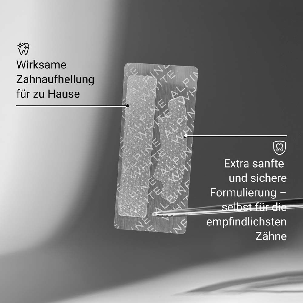Bandes ALPINE WHITE. Deux bandes dans l'emballage. Formule extra douce.