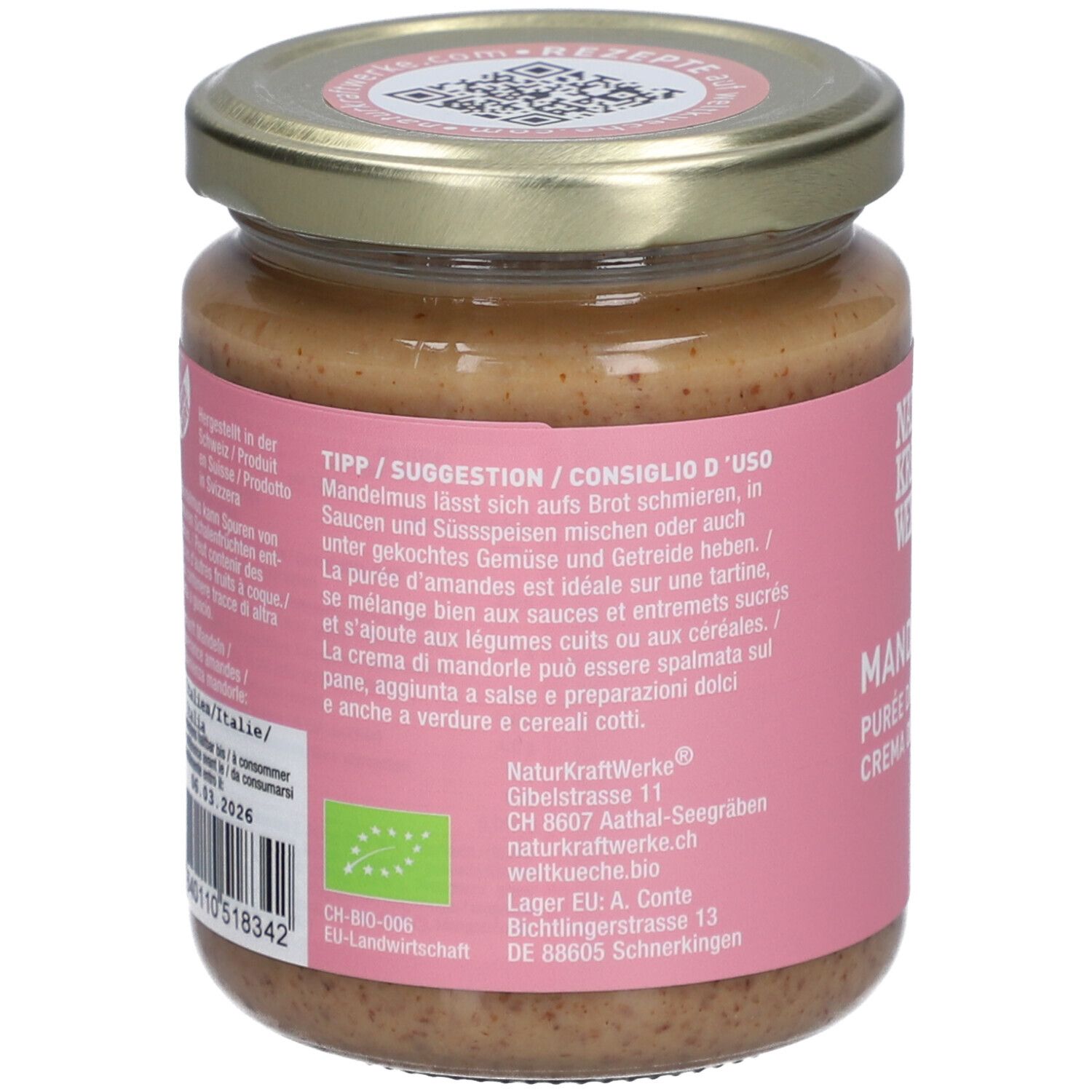 NATURKRAFTWERKE Purée d'amandes bio