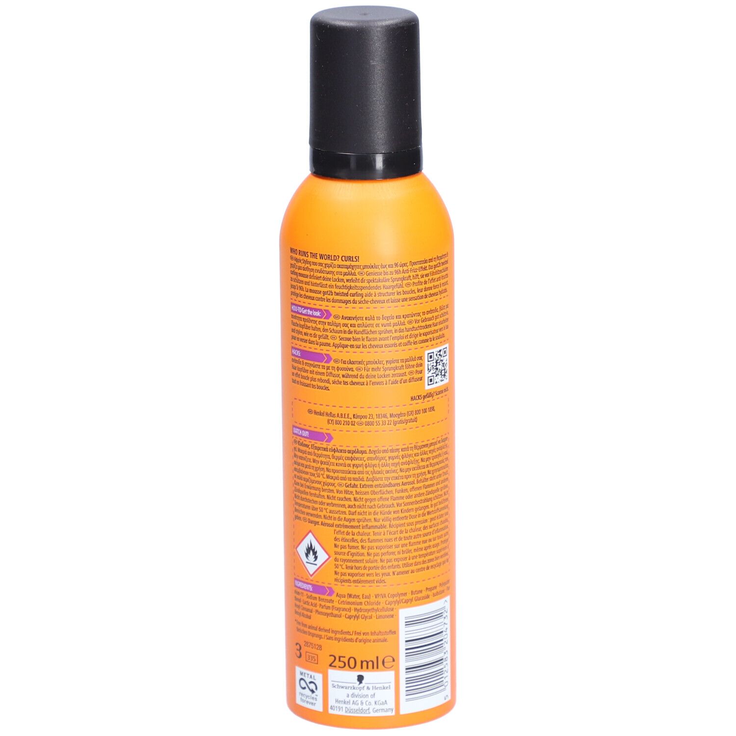 GOT2B Twisted Curling Mousse pour les cheveux bouclés