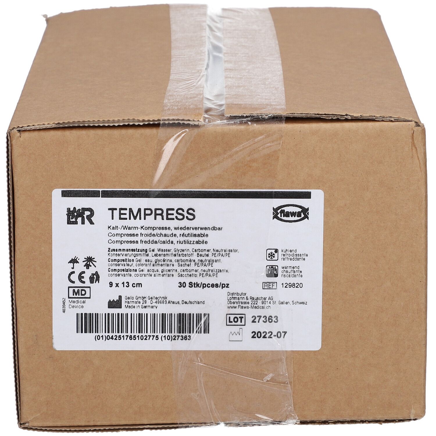 TEMPRESS Compresse froid/chaud 9x13 cm