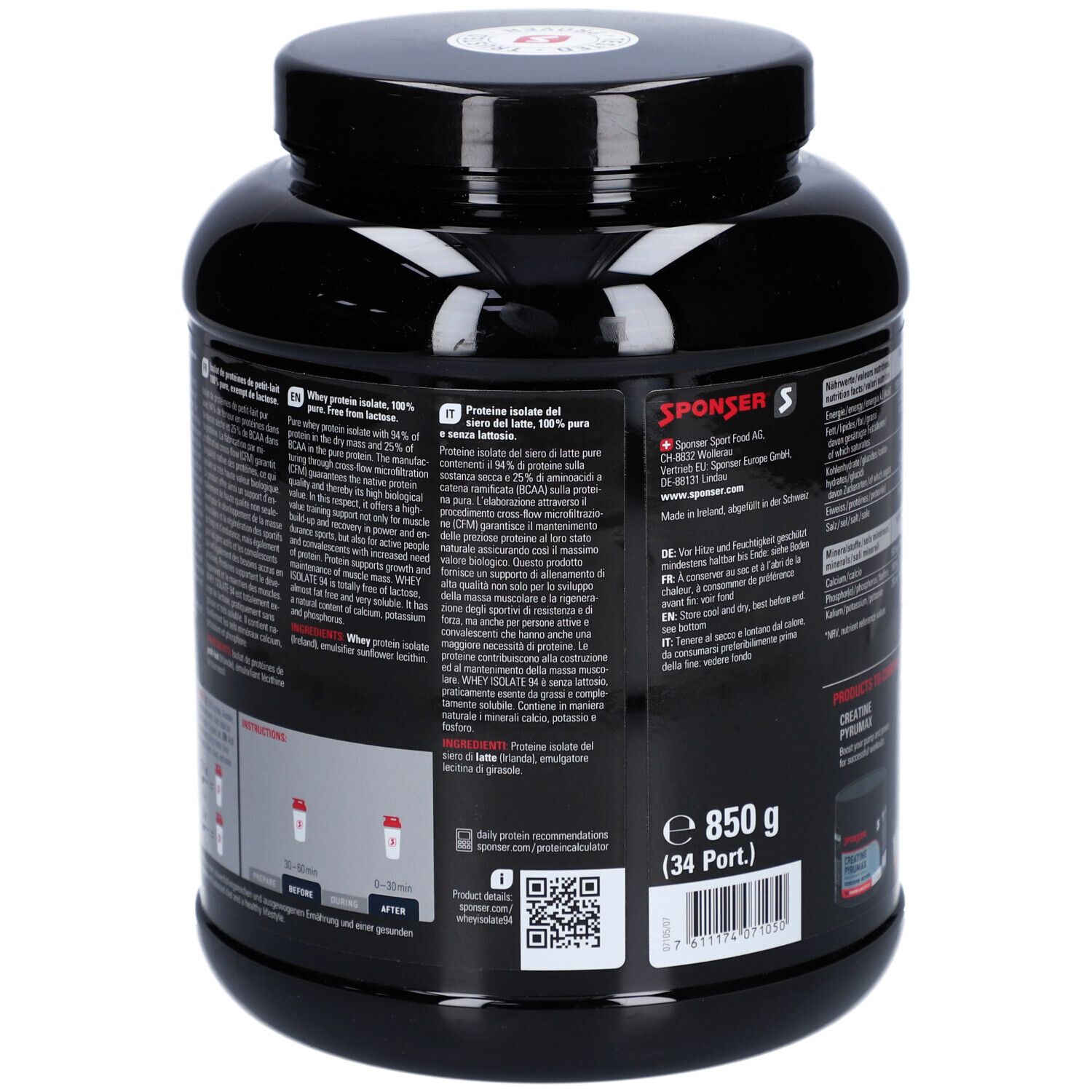 Sponser Whey Isolate 94 Neutral