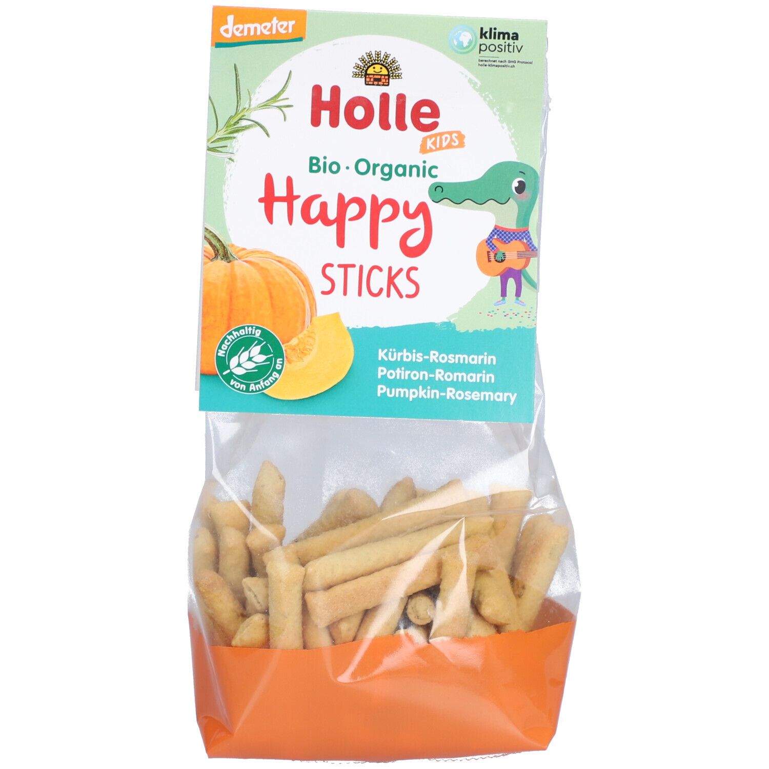 HOLLE Happy Sticks Potiron-Romarin bio