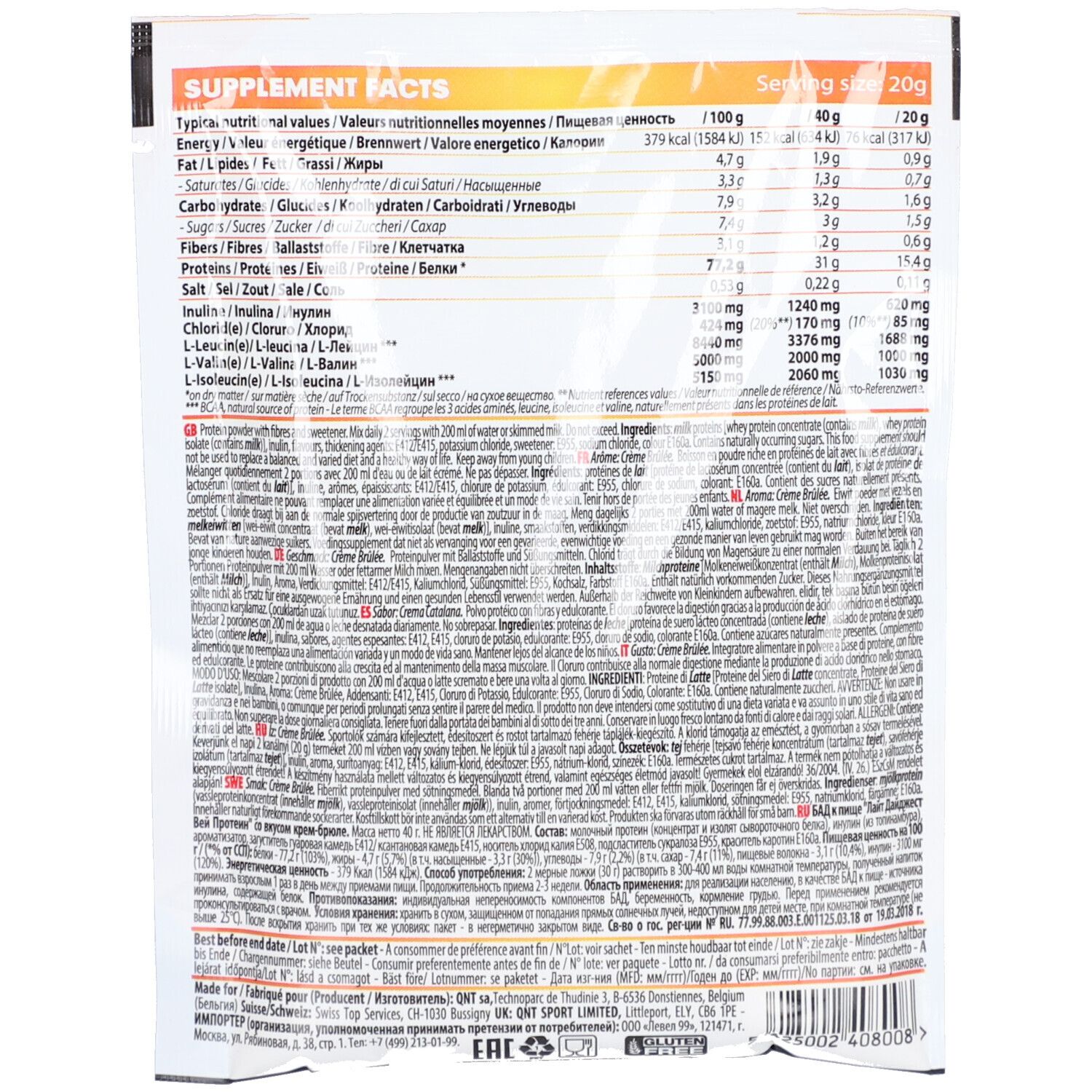 QNT Light Digest Whey Protein Crème Brûlée