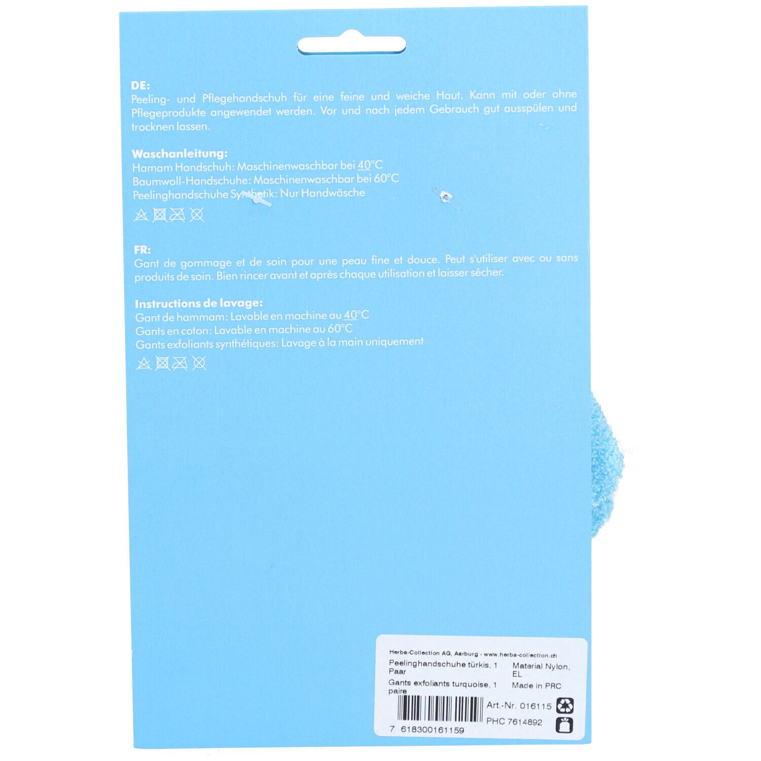 HERBA Body&Spa Gant de gommage turquoise
