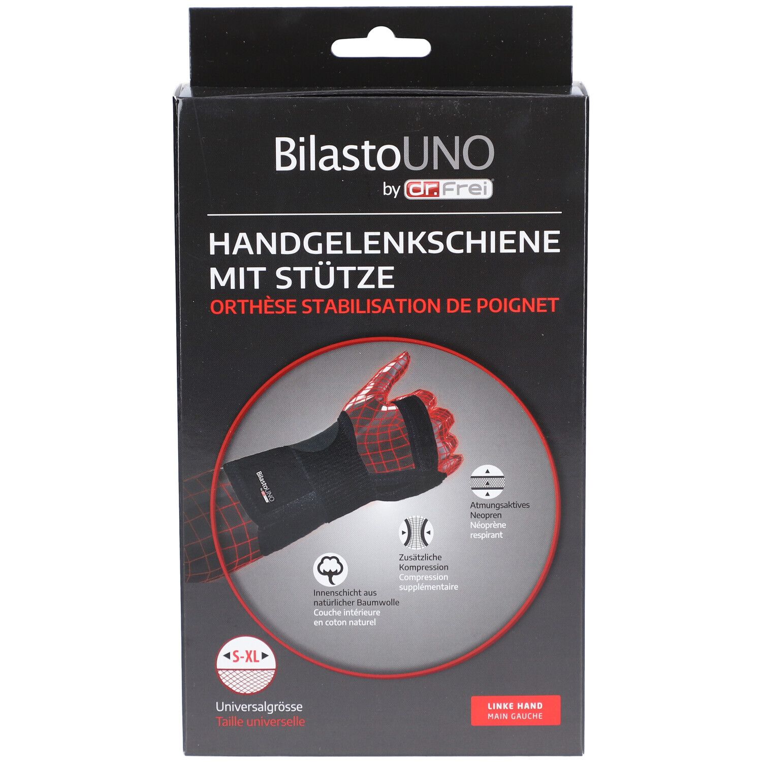 BILASTO UNO Orhtèse Stabilisation du Poignet Taille Universelle Main Gauche
