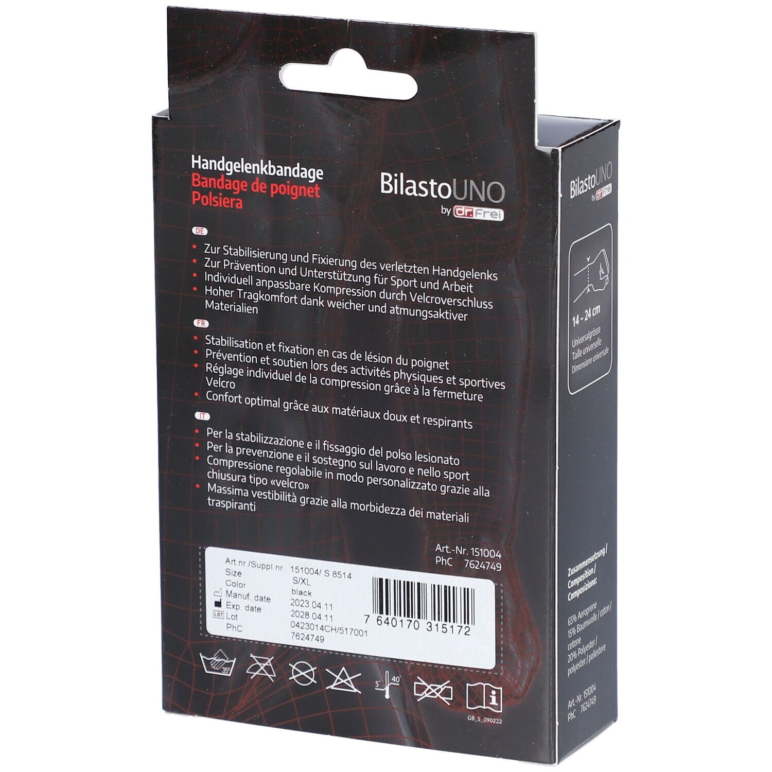 BILASTO UNO Bandage de Poignet Taille Universelle