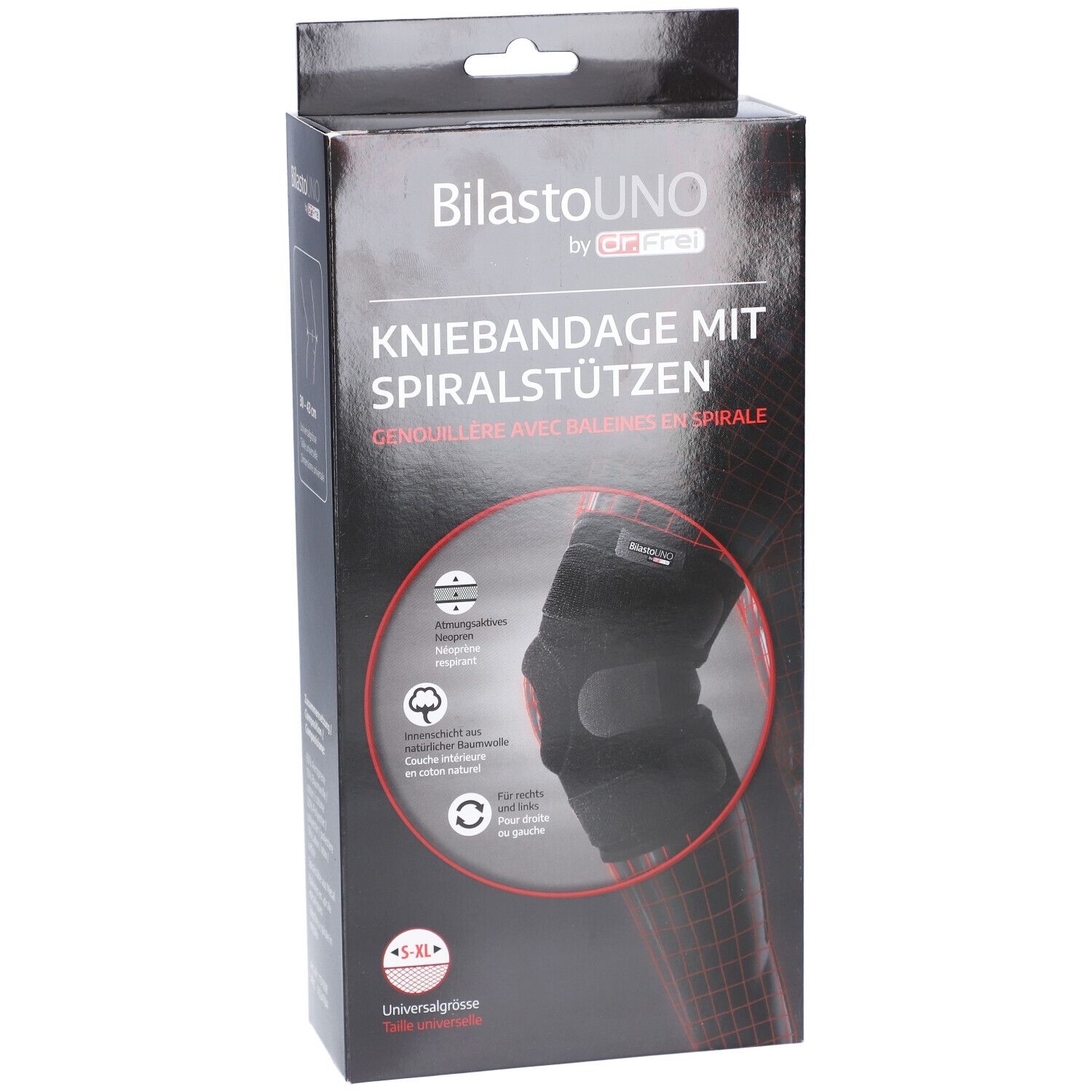 BILASTO UNO Genouillère avec Baleines en Spirales Taille Universelle