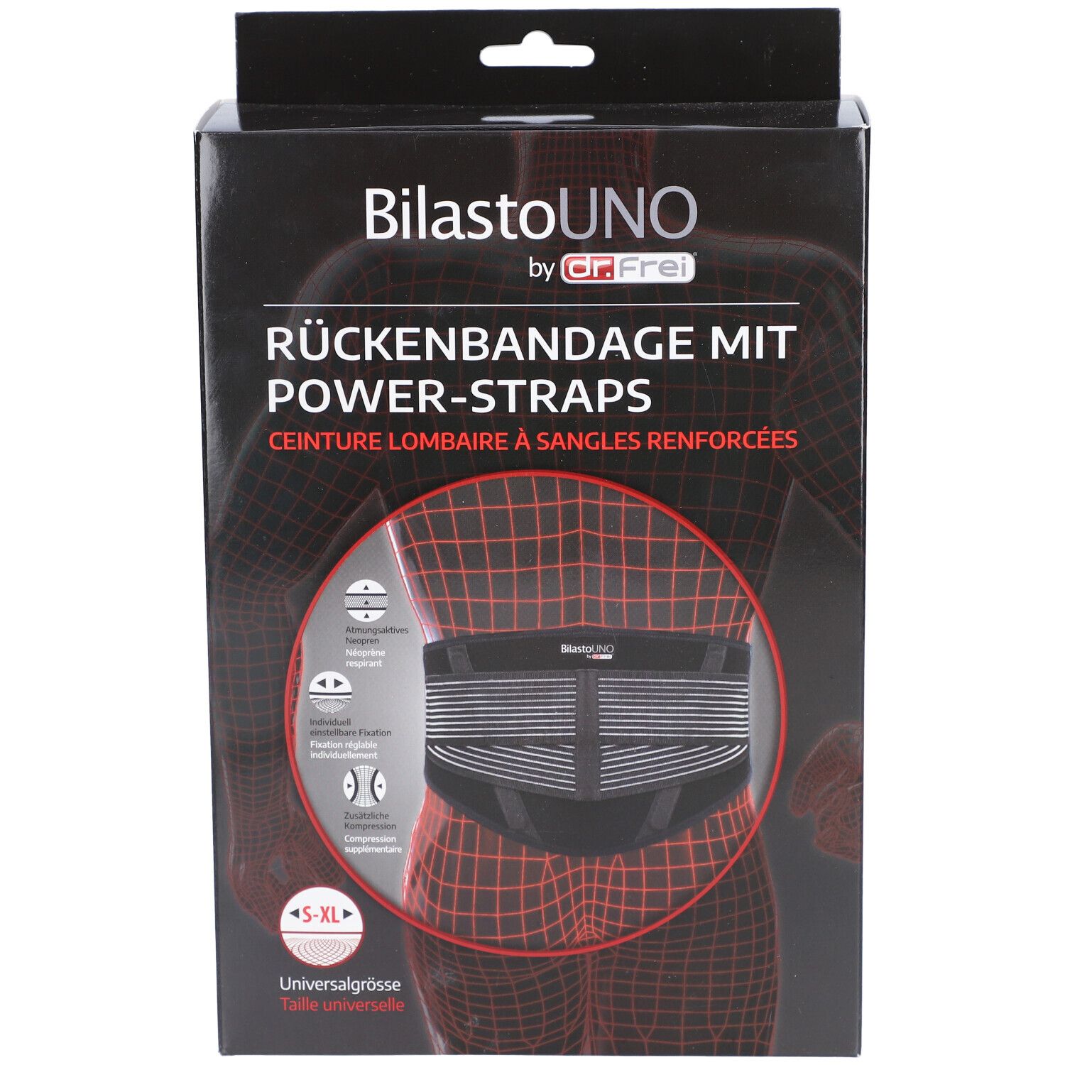 BILASTO UNO Ceinture Lombaire à Sangles Renforcées Taille Universelle