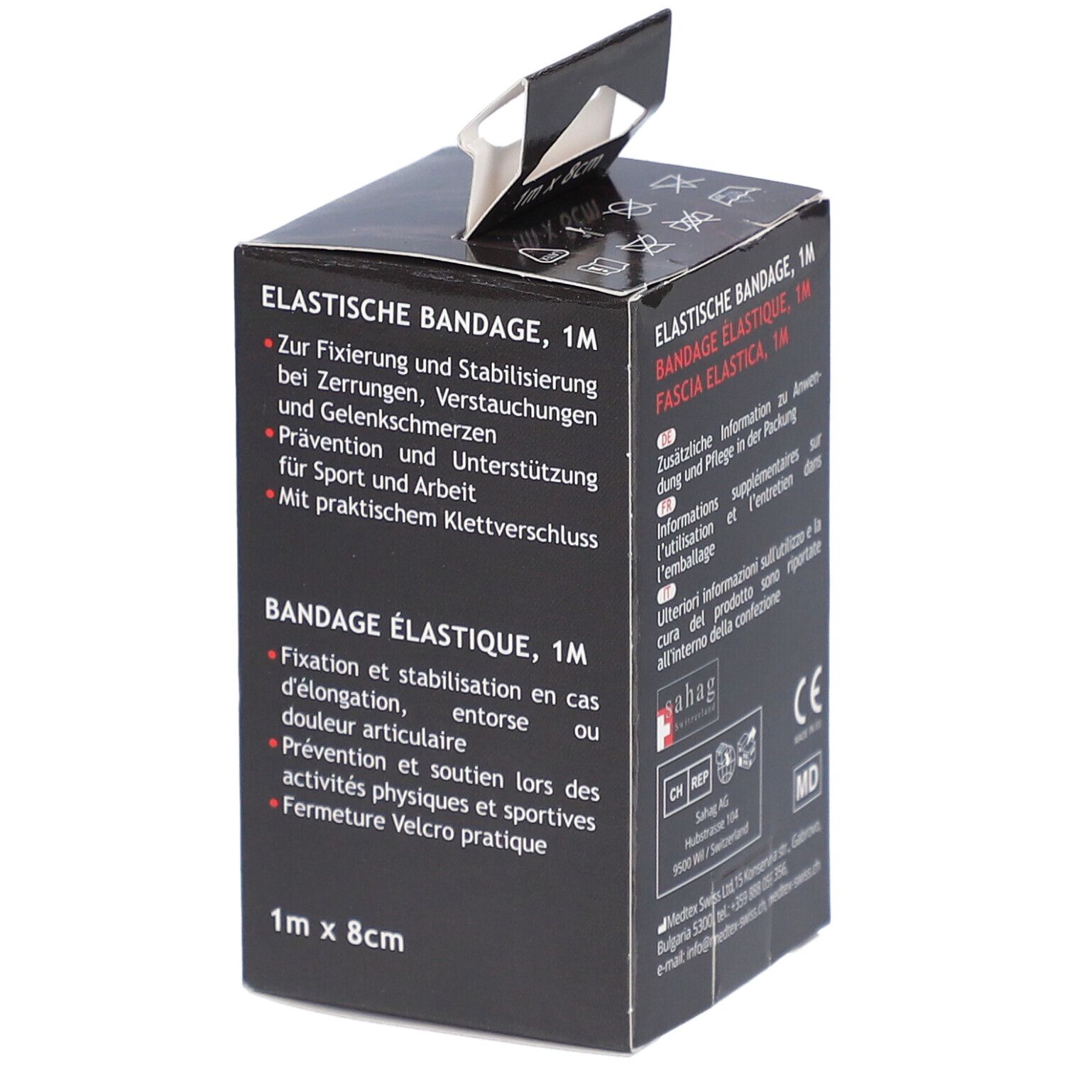 Bilasto Uno bande universelle élastique avec fermeture Velcro 1 m