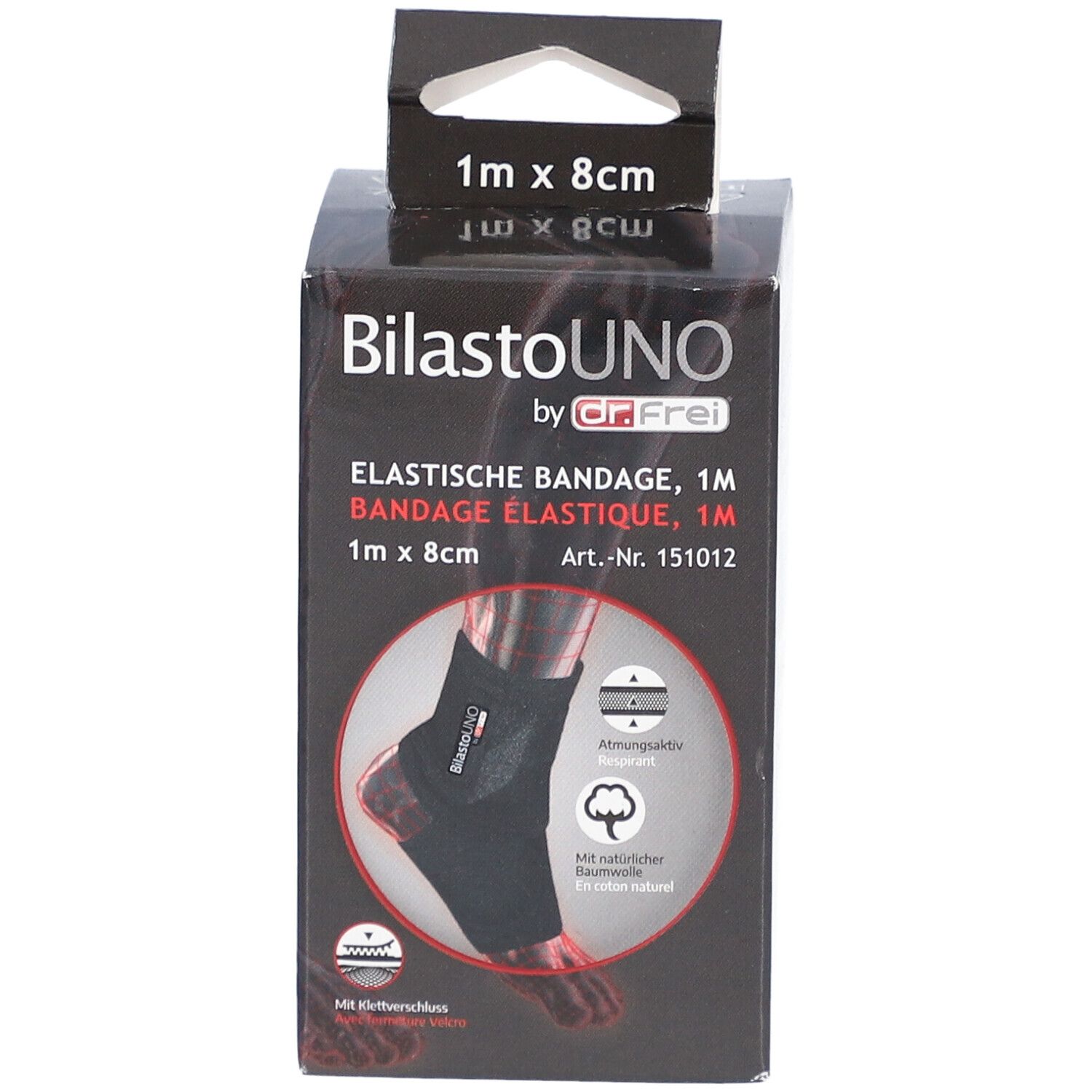 Bilasto Uno bande universelle élastique avec fermeture Velcro 1 m