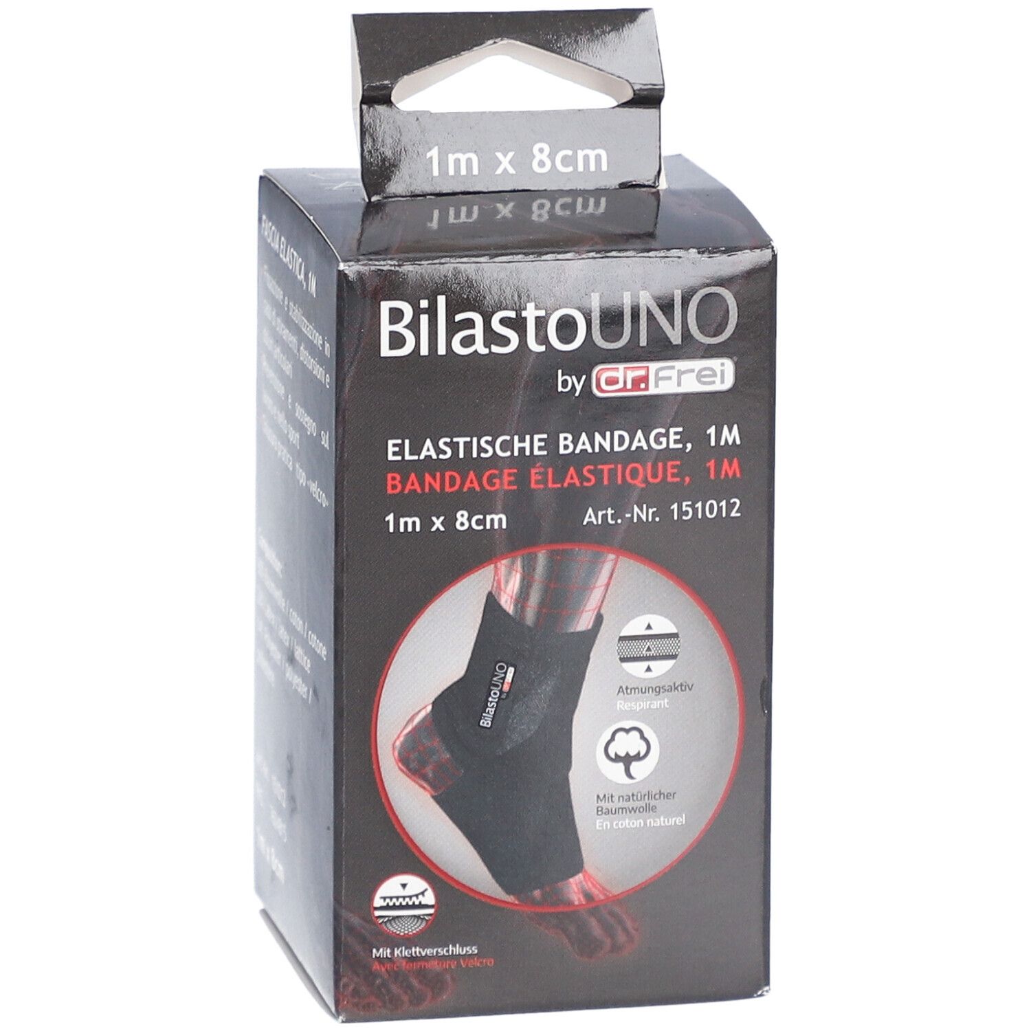 Bilasto Uno bande universelle élastique avec fermeture Velcro 1 m