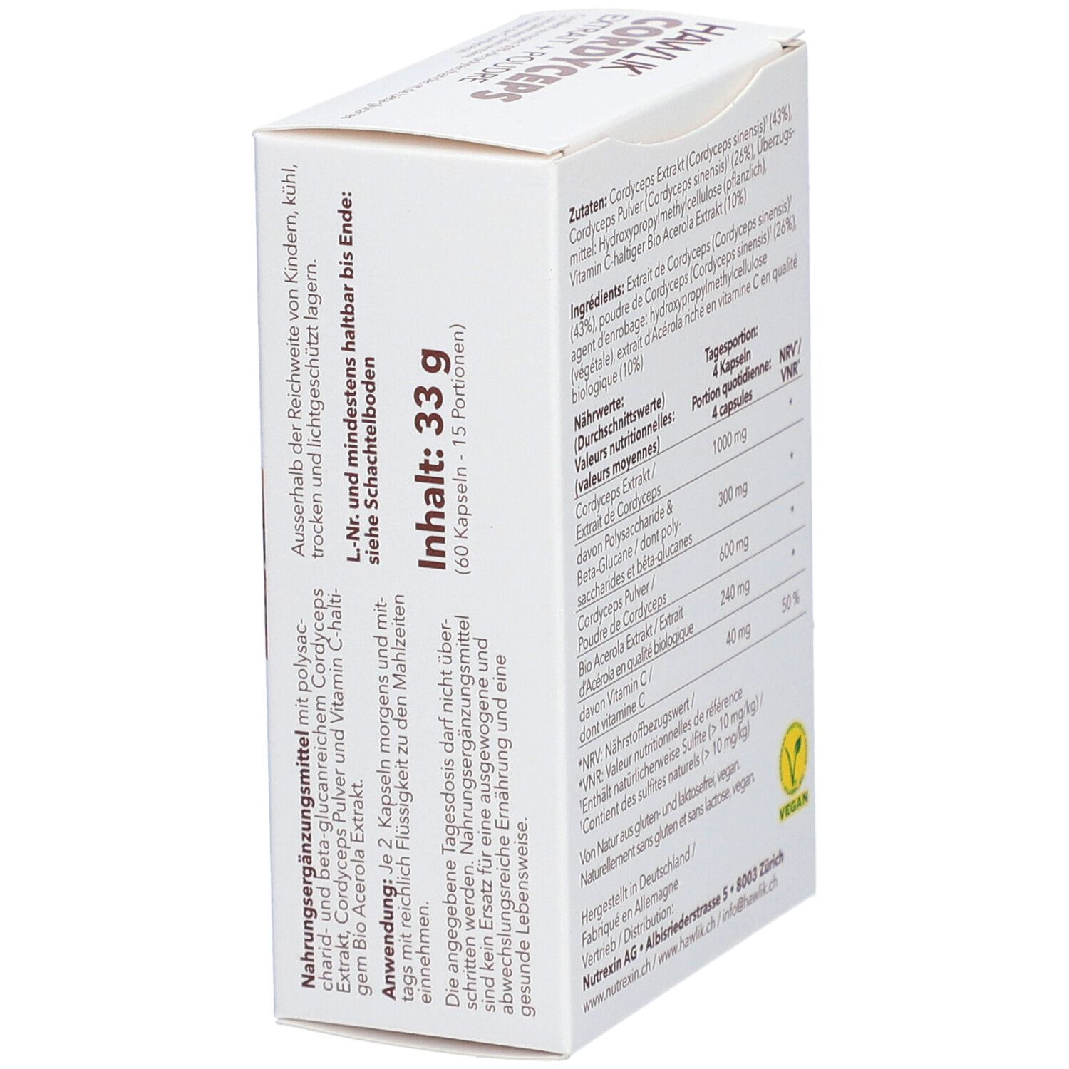 Hawlik Cordyceps Extrait + Poudre