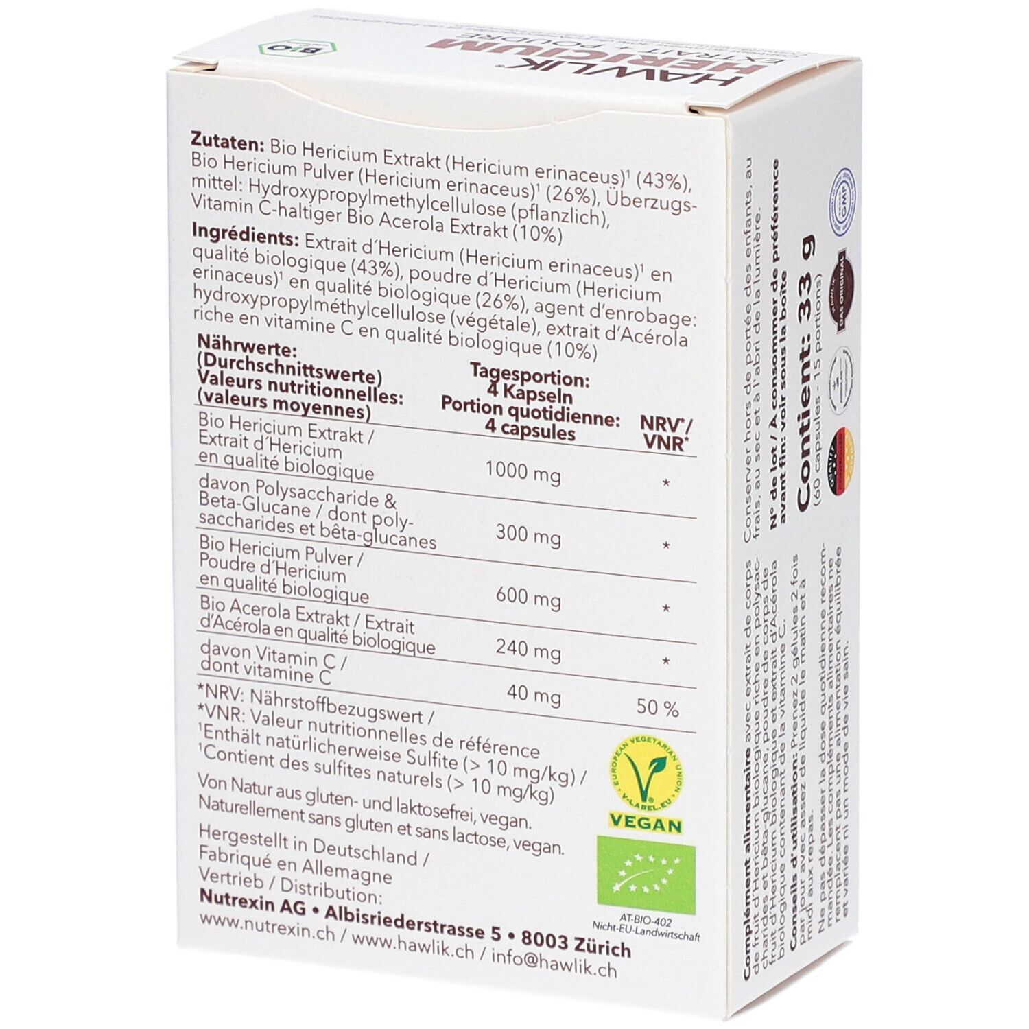 Hawlik Hericium Extrait + Poudre