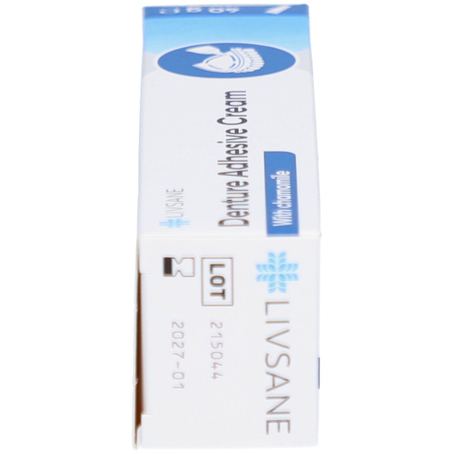 Tube Denture Adhesive Cream à la camomille, 40g.